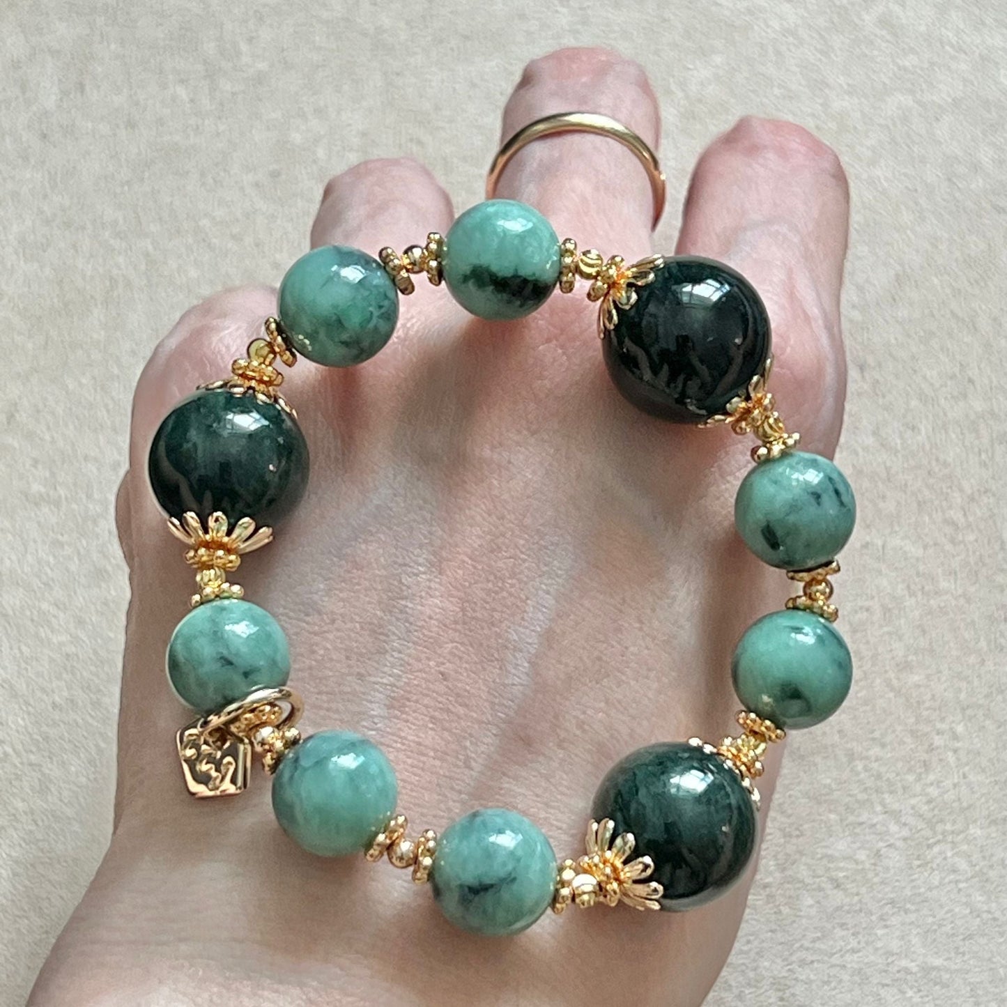 Watercolor Jade Bracelet GHW
