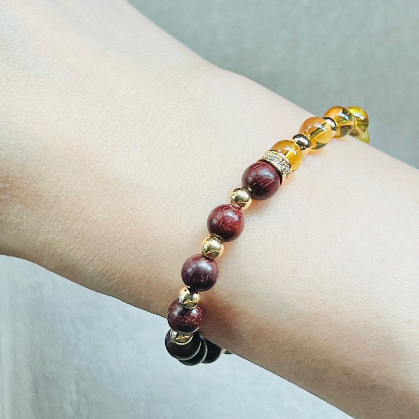 Blue Amber & Sandalwood Baby Bracelet