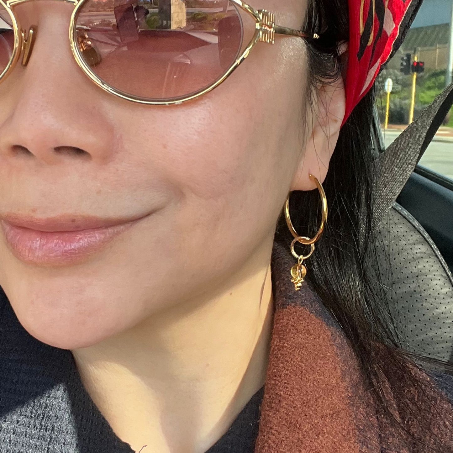 Citrine Hoop Earrings