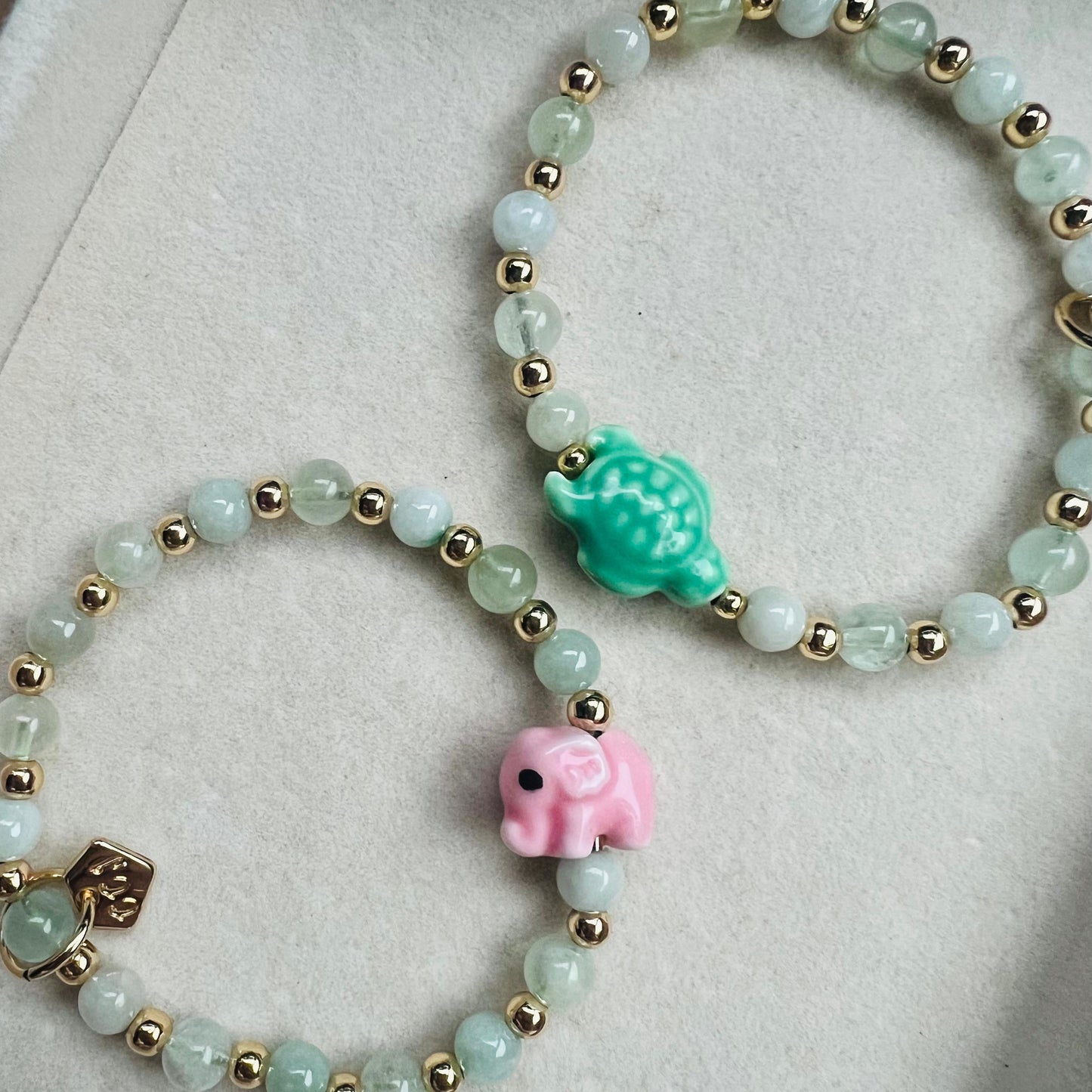 Jade & Green Beryl Cuddlies Bracelet