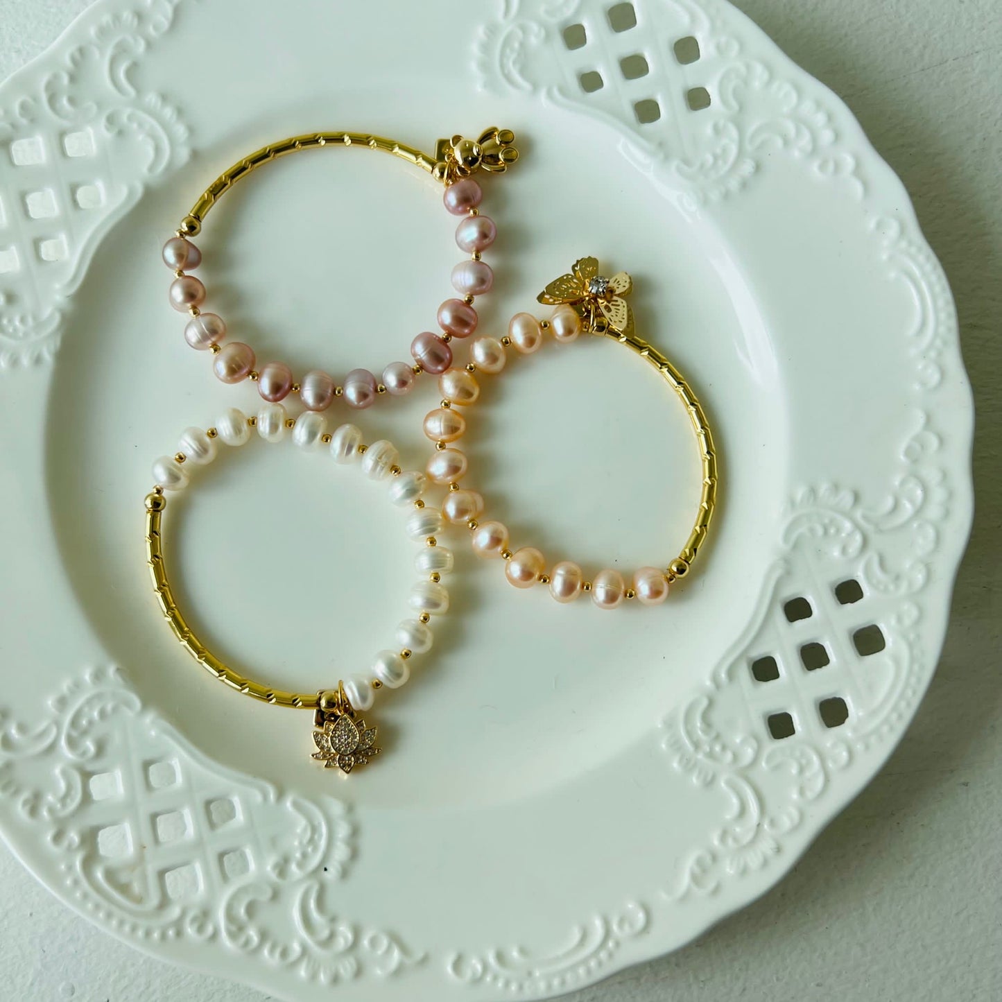 Baby Champagne Pearl Diadem Bracelet