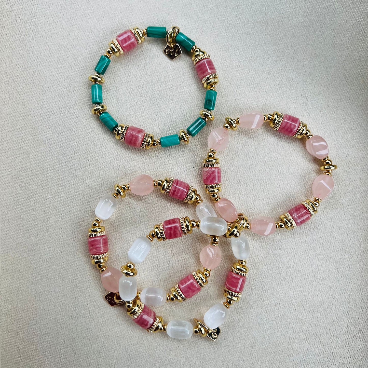 Rhodochrosite & Heaps Love Bracelet