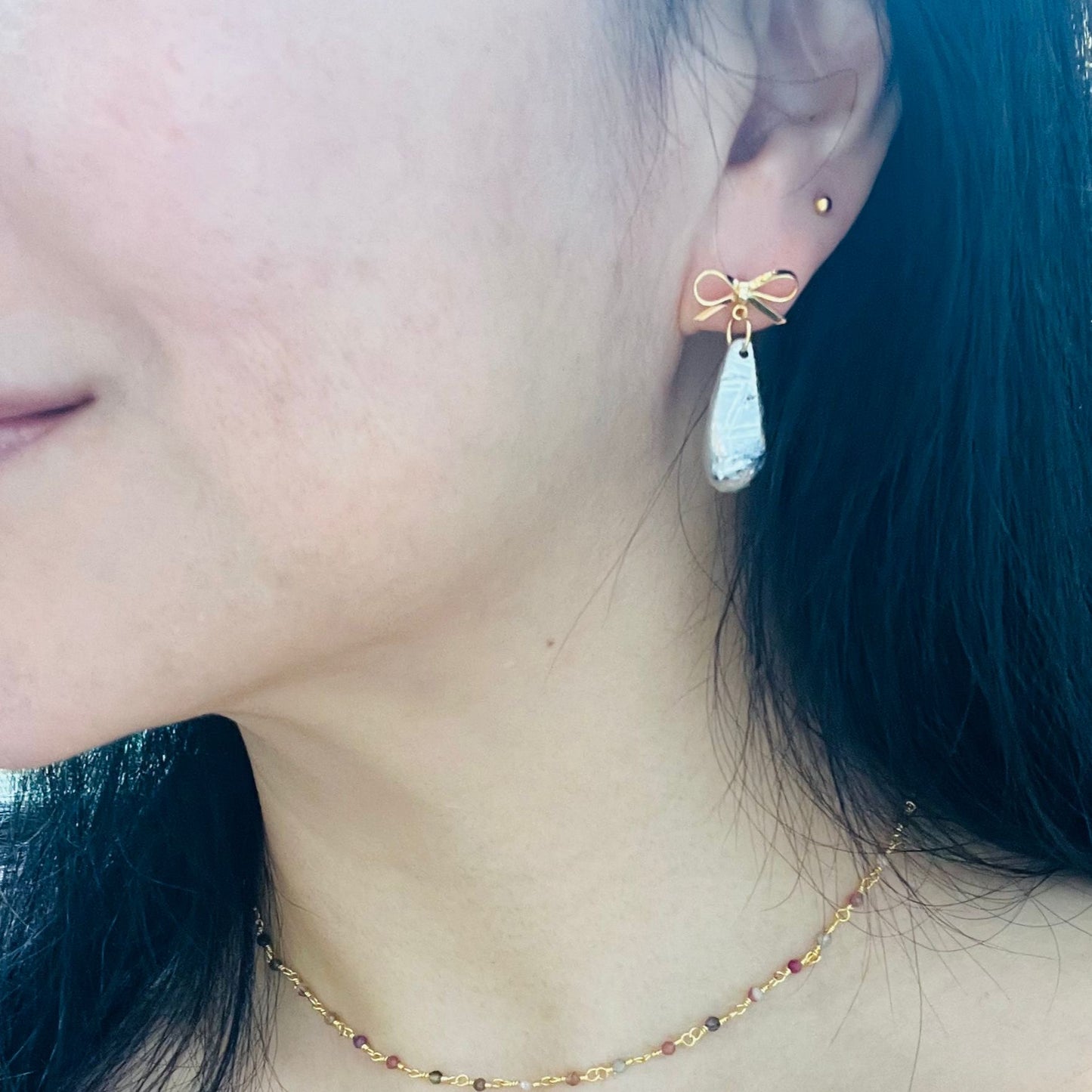Meteorite Ribbon Earrings