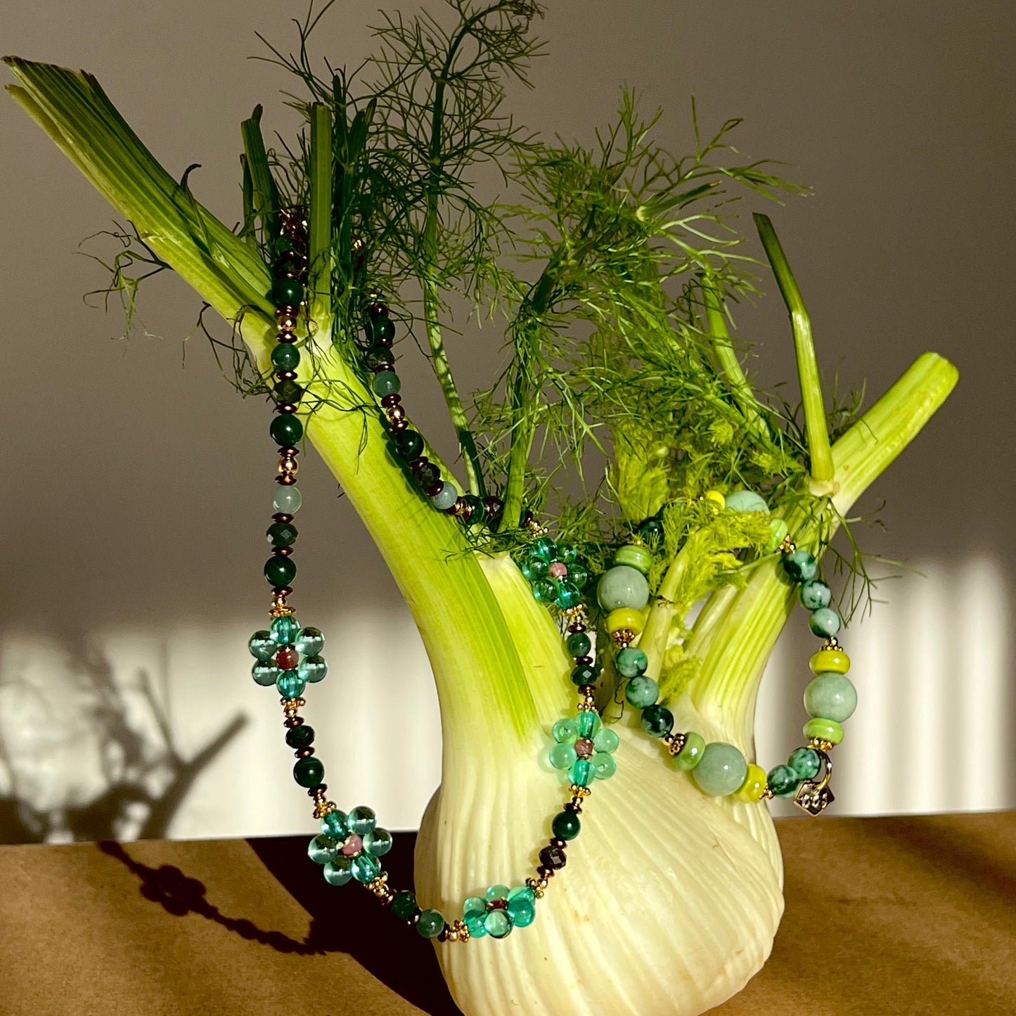 Goodness Green Flower Necklace