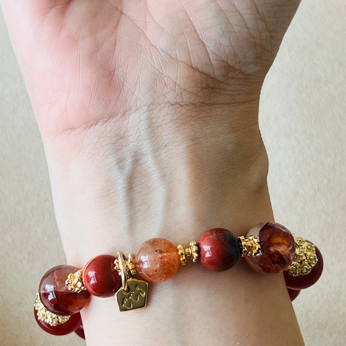 Petrified Wood Red Supreme Bracelet
