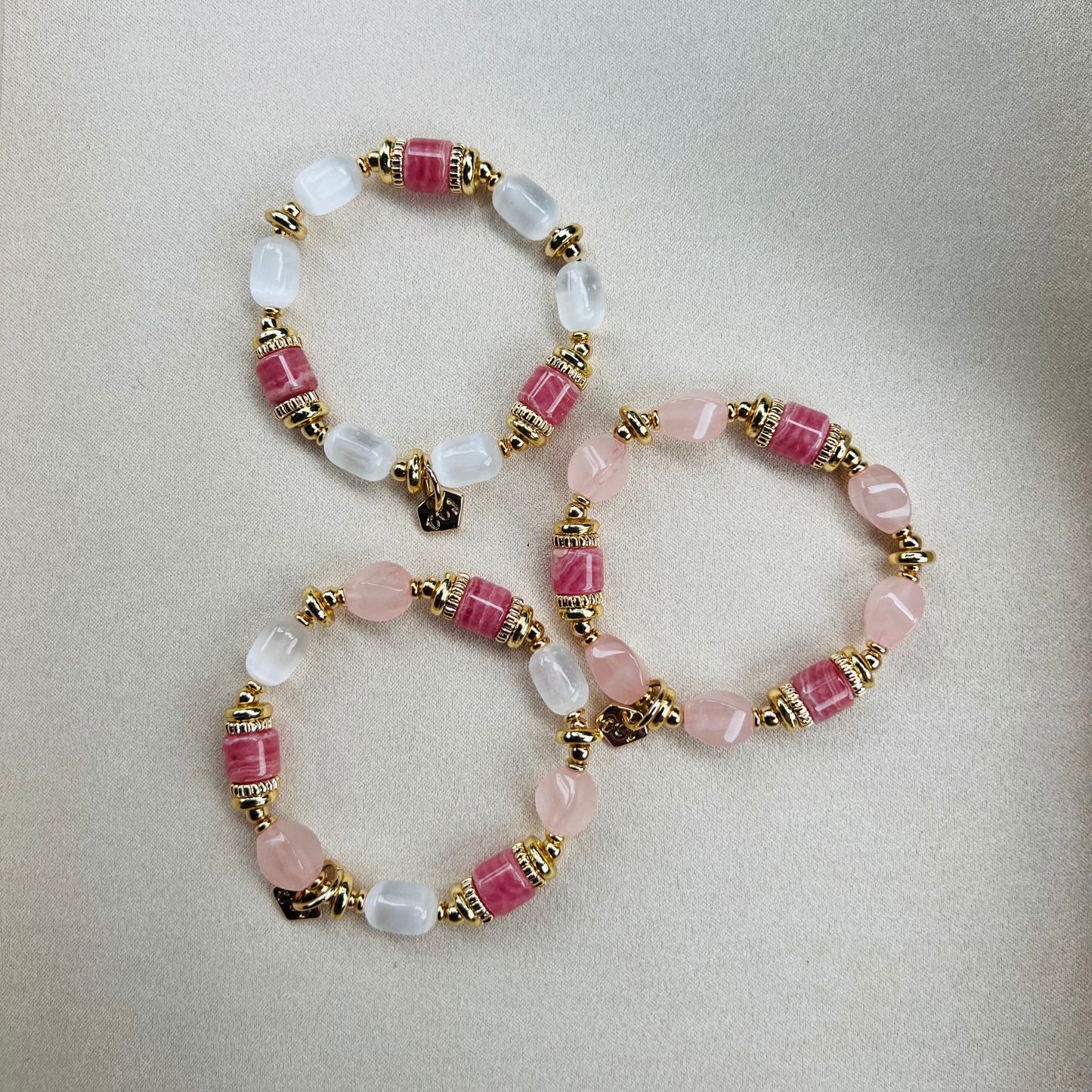 Rhodochrosite, Clarity & Love Bracelet