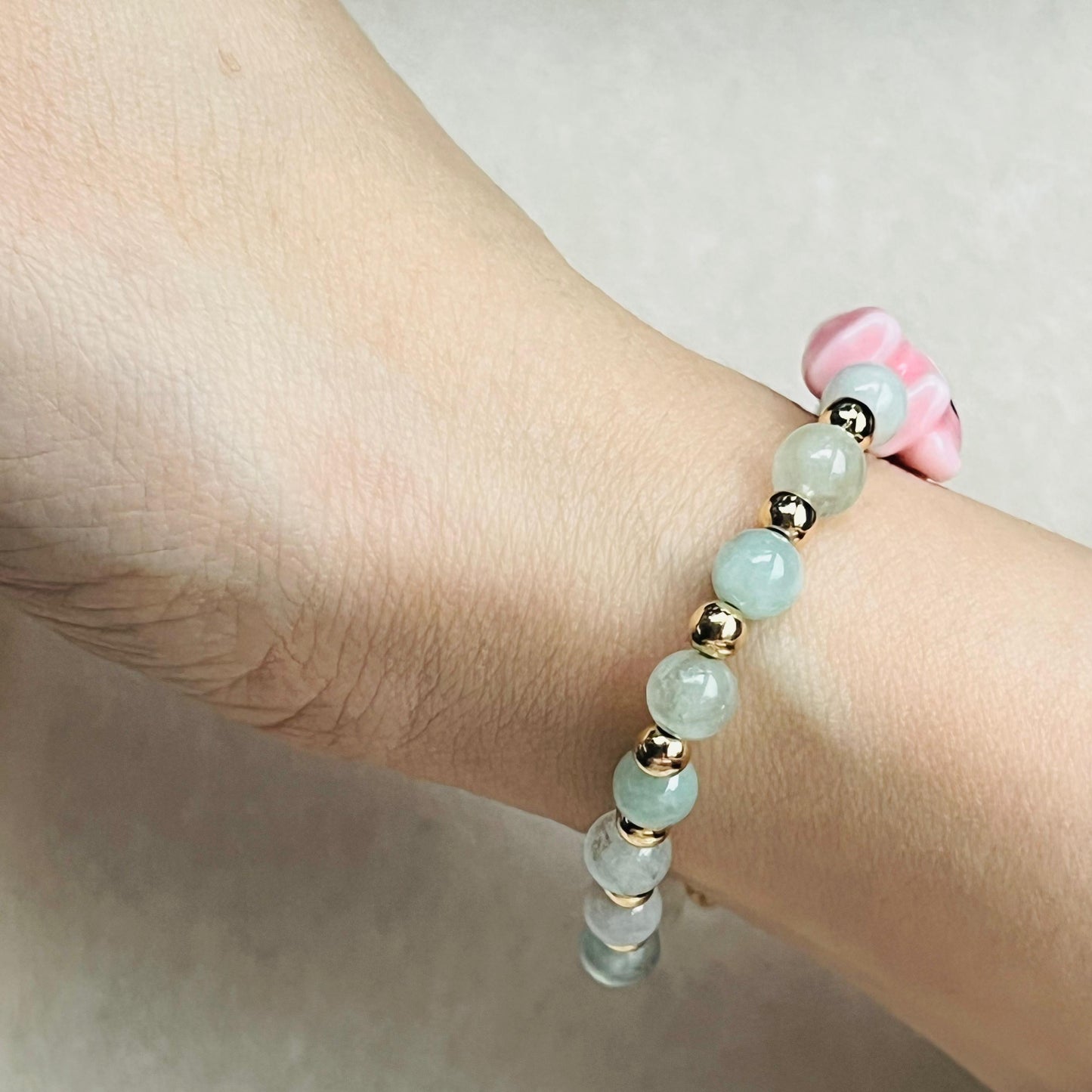 Jade & Green Beryl Cuddlies Bracelet