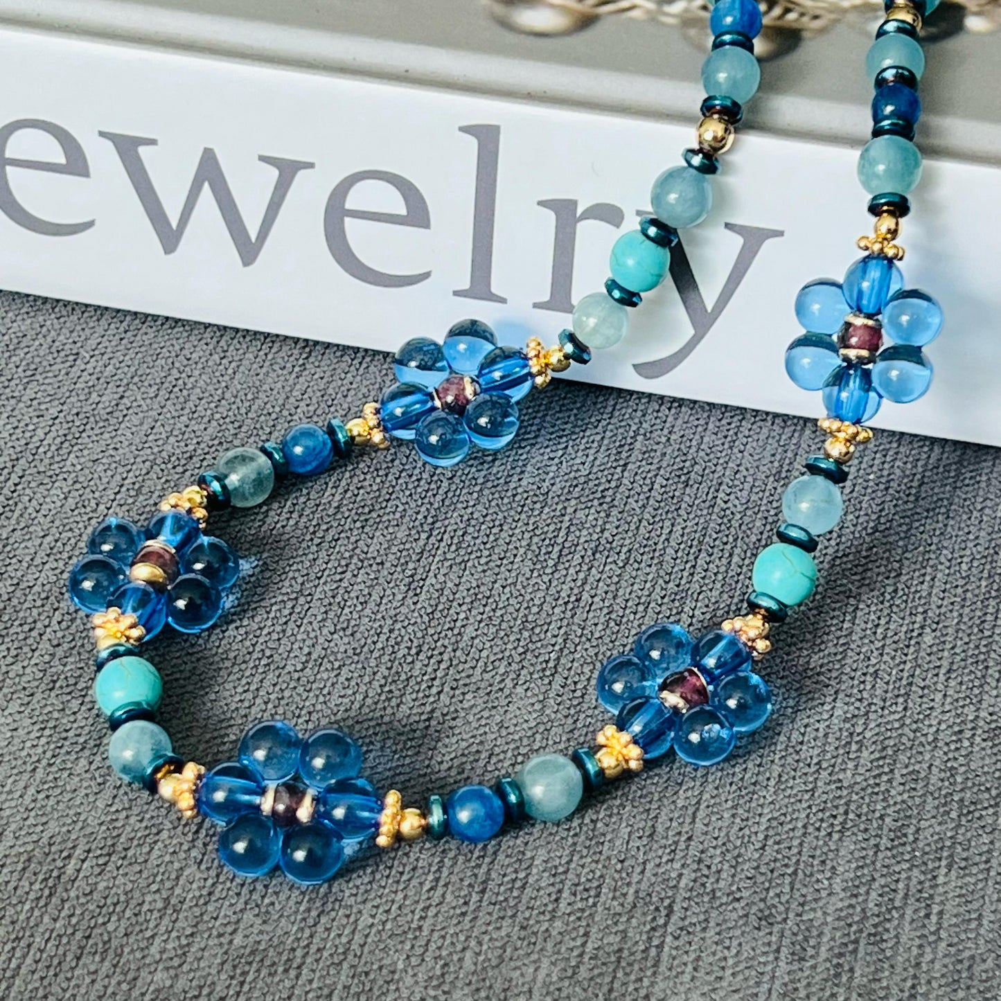 Blessing Blue Flower Necklace