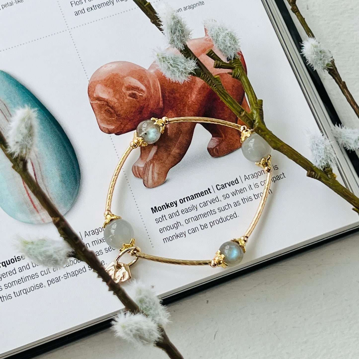 Etoupe Moonstone & Labradorite Baby La Grace Bracelet