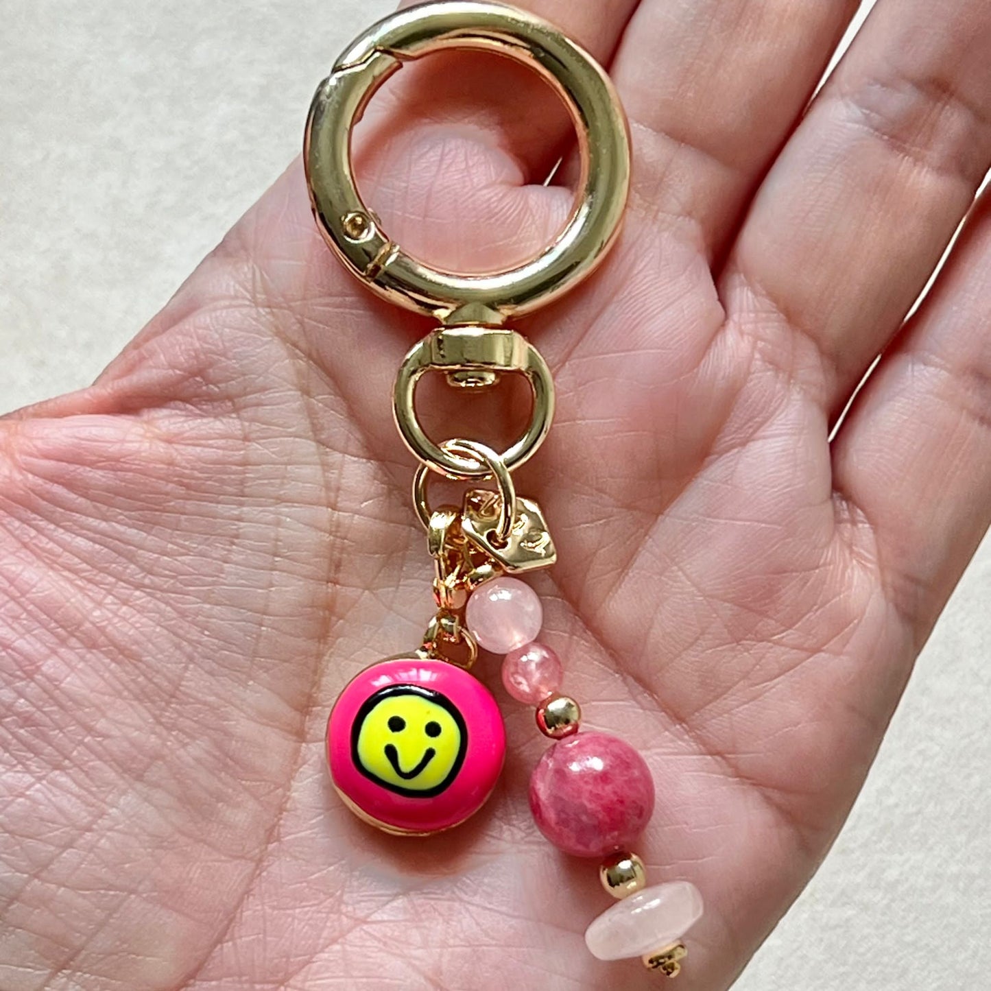 Peppy Pinks Bag Charm/Key Ring