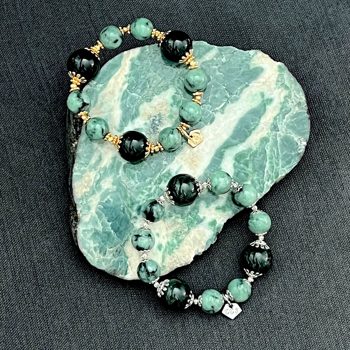 Watercolor Jade Bracelet GHW