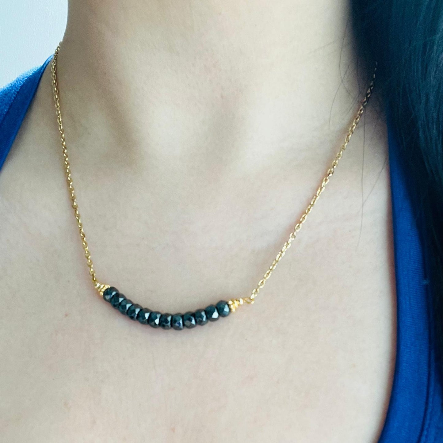 Hematite Moon Necklace