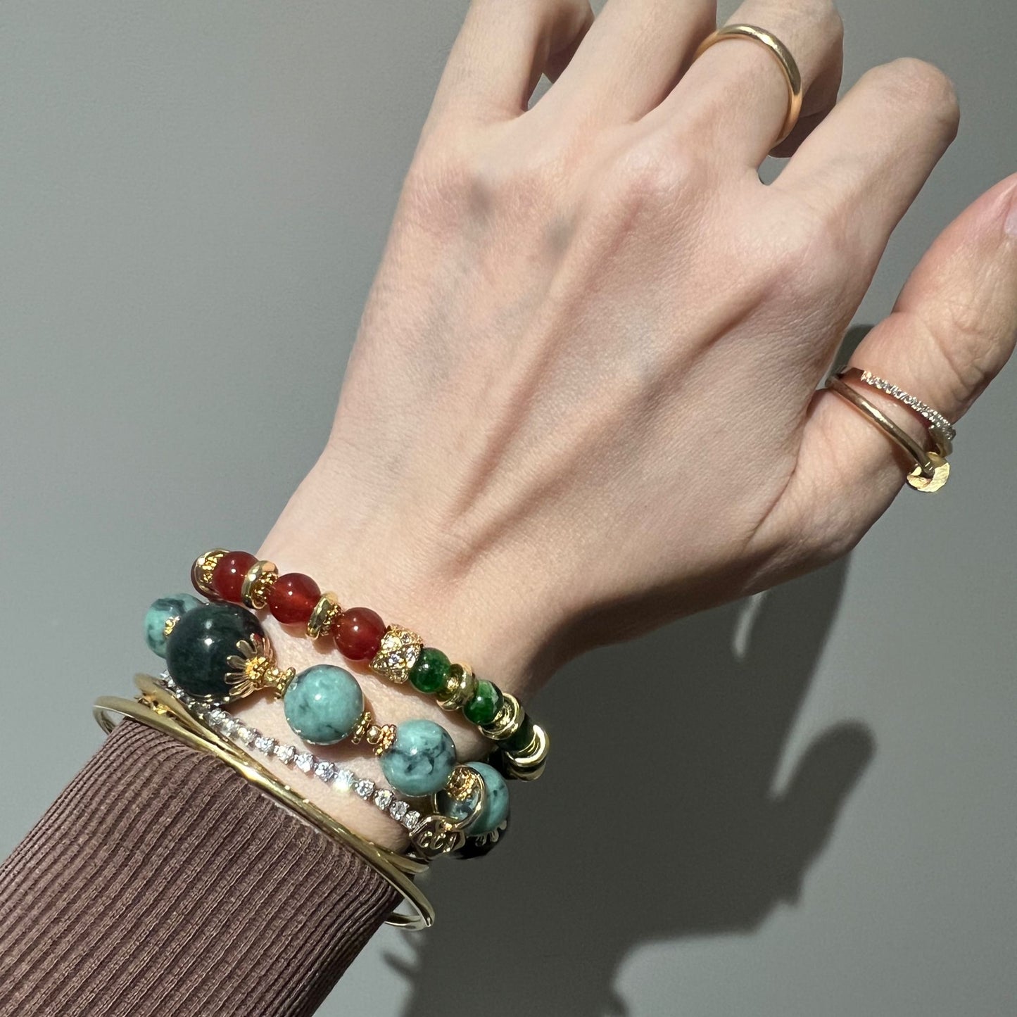 Watercolor Jade Bracelet GHW