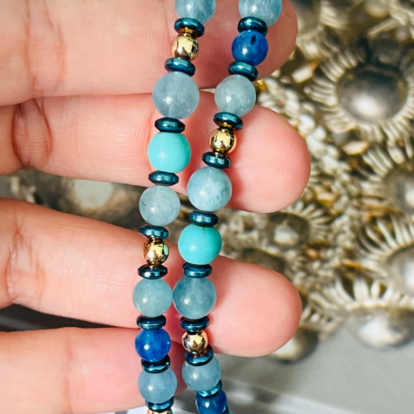 Blessing Blue Flower Necklace