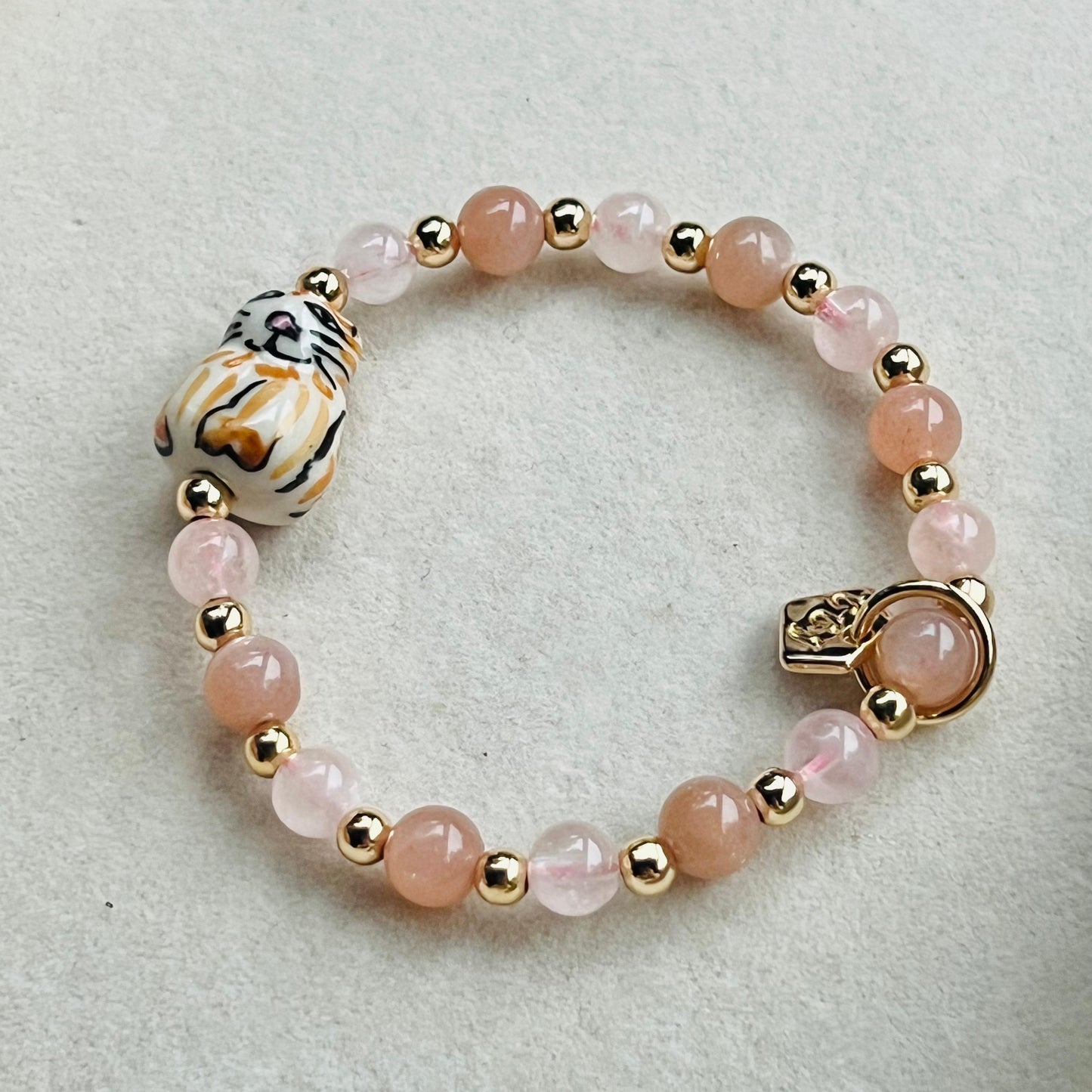 Morganite & Sunstone Cuddlies Bracelet