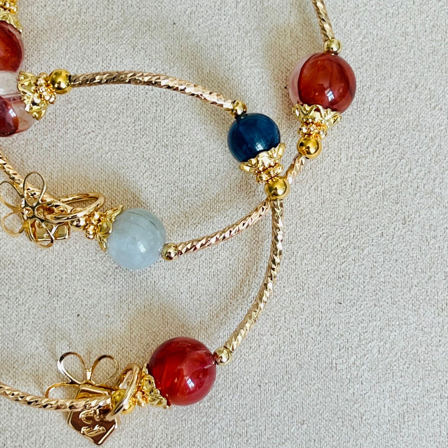 Red Hematoid & Jade La Grace Bracelet