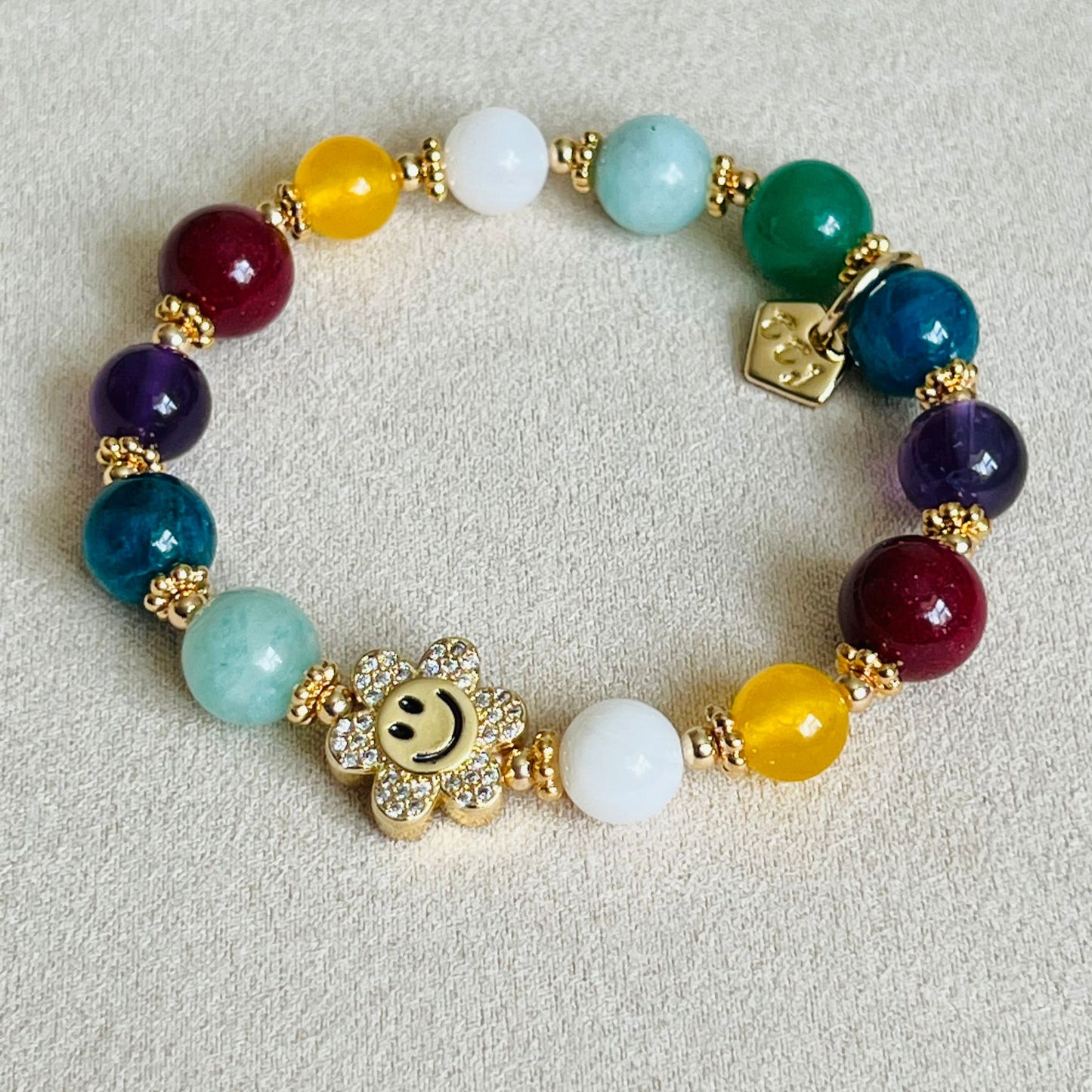 Smile! Rainbow Flower Bracelet