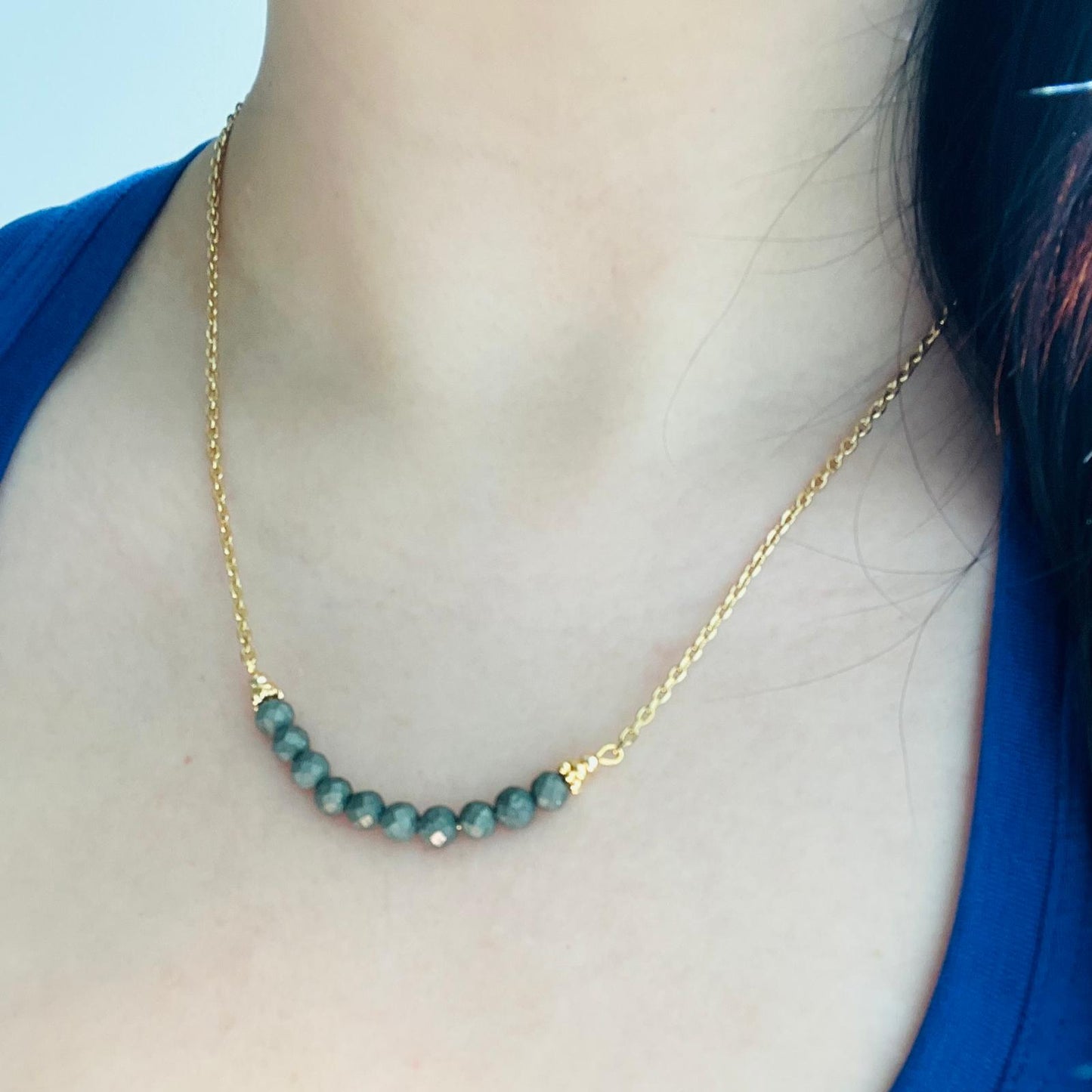 Pyrite Moon Necklace