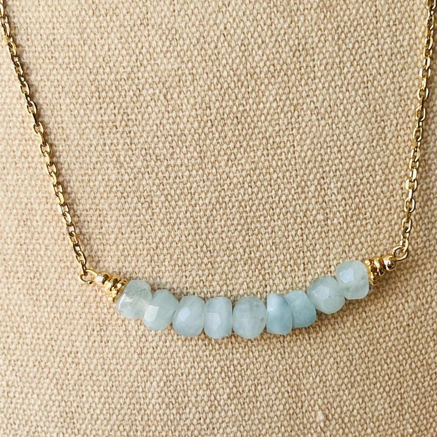 Aquamarine Moon Necklace