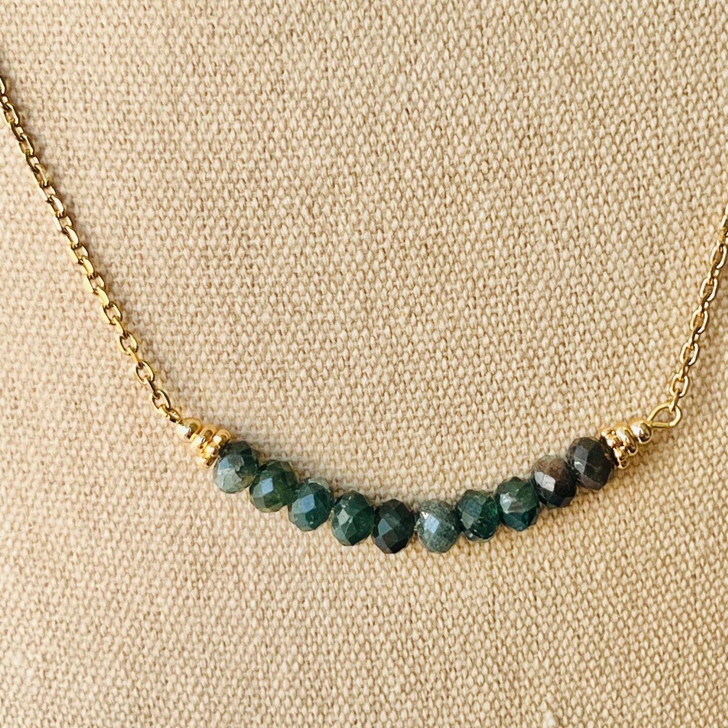 Green Apatite Moon Necklace