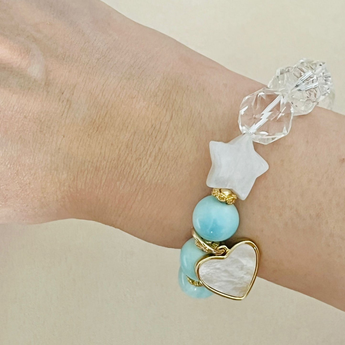 Mother Of Pearl Heart Charm GHW