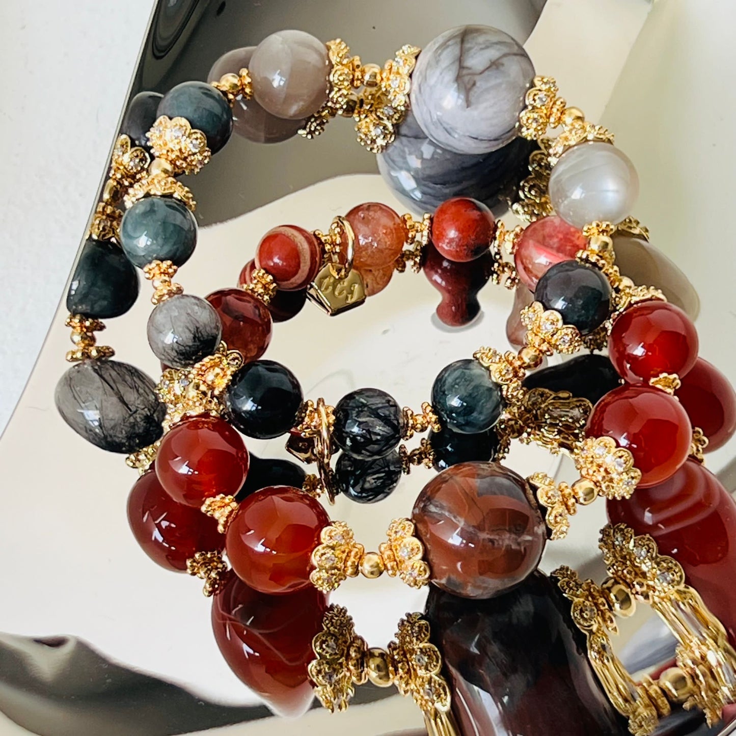 Petrified Wood Red Supreme Bracelet