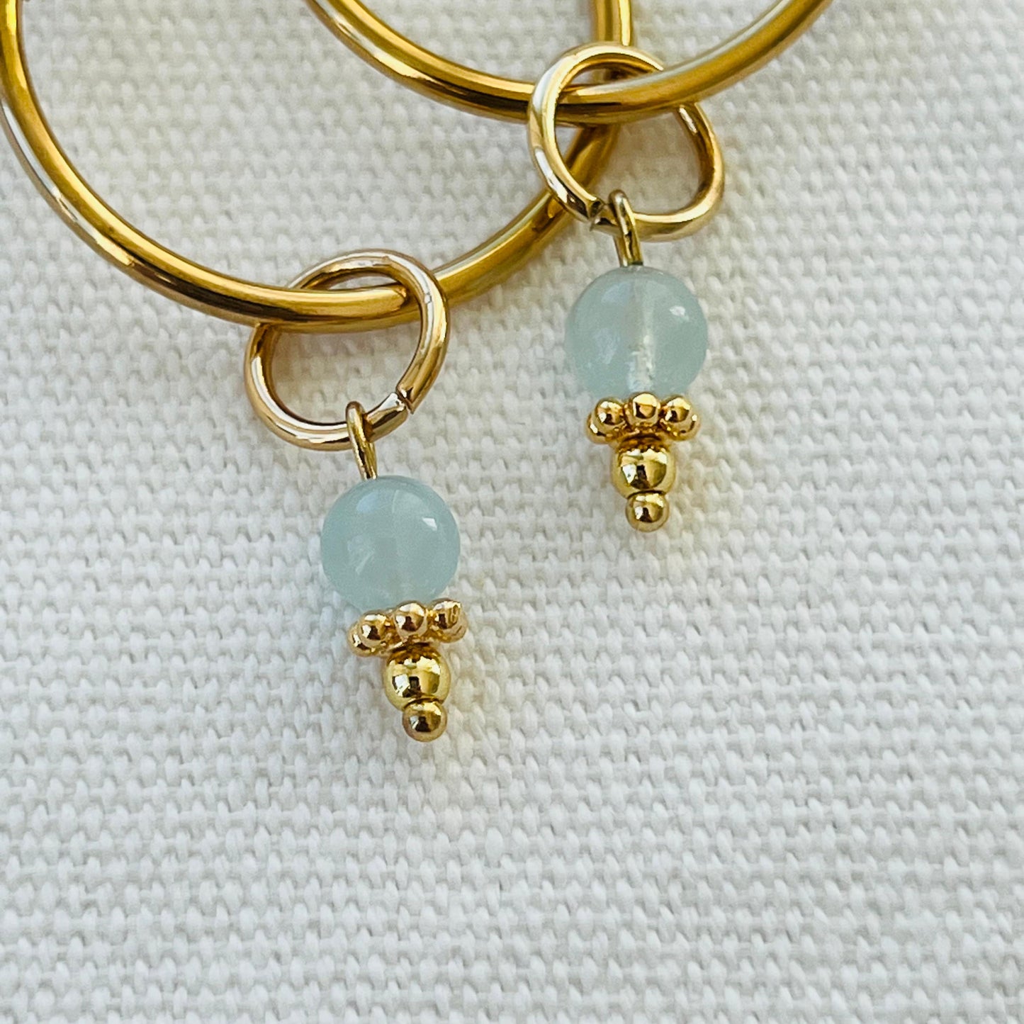 Aquamarine Hoop Earrings