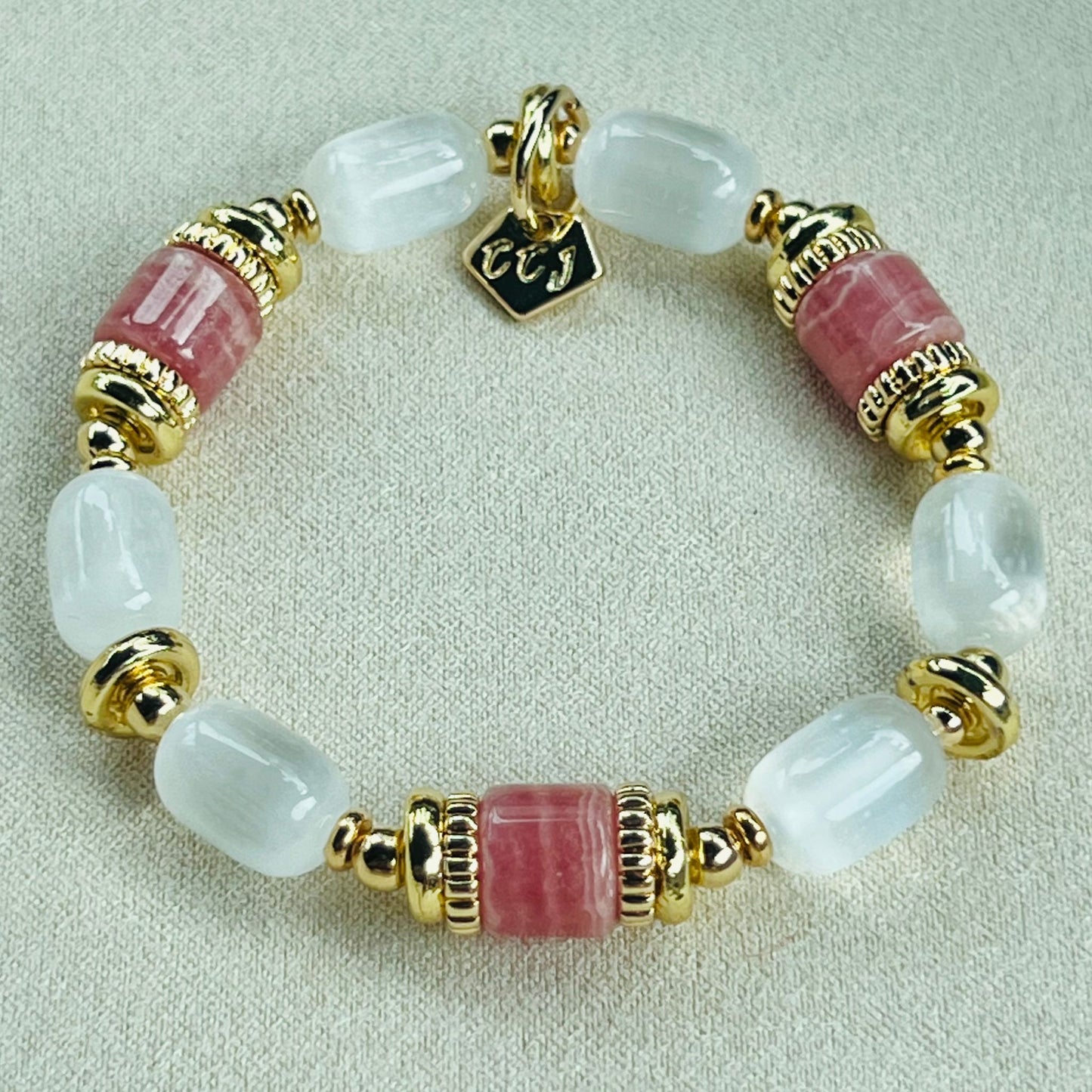 Rhodochrosite & Heaps Clarity Bracelet