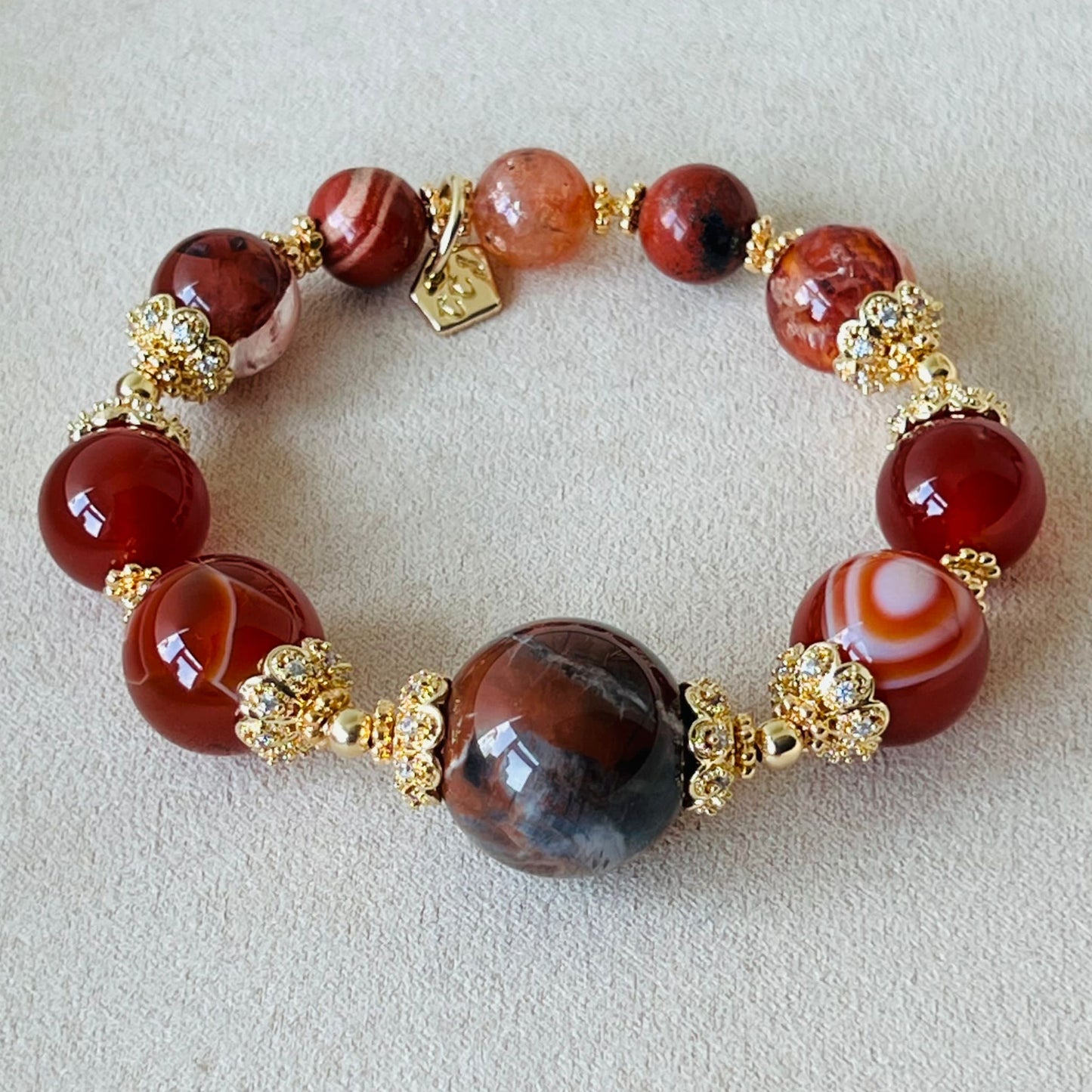 Petrified Wood Red Supreme Bracelet