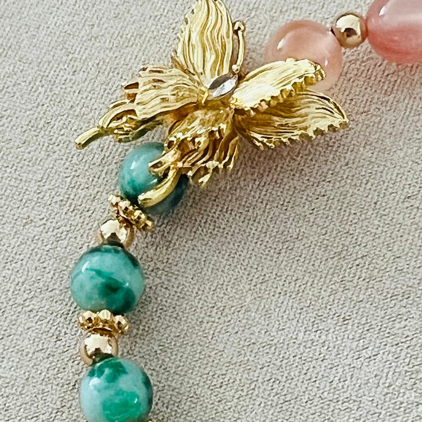 Jade & Yan Yuan Agate Butterfly Baby Bracelet