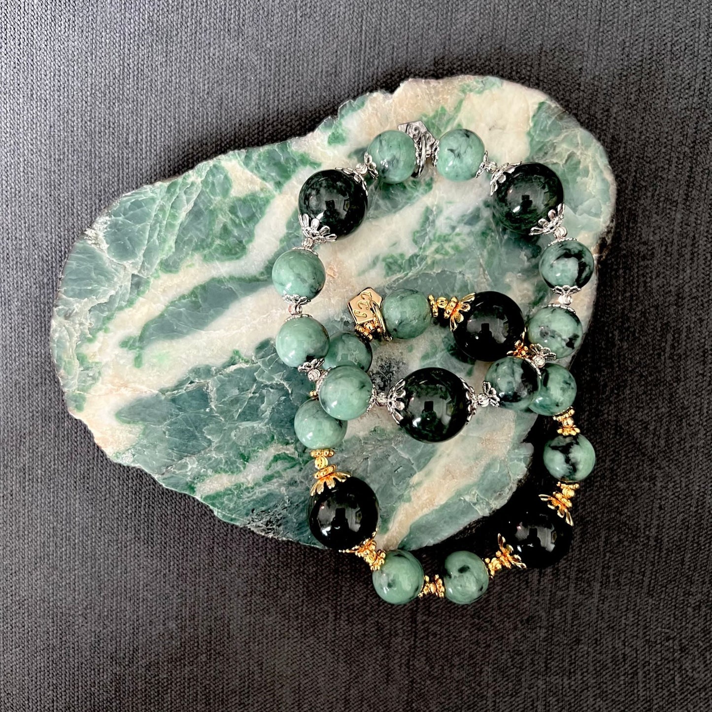 Watercolor Jade Bracelet GHW