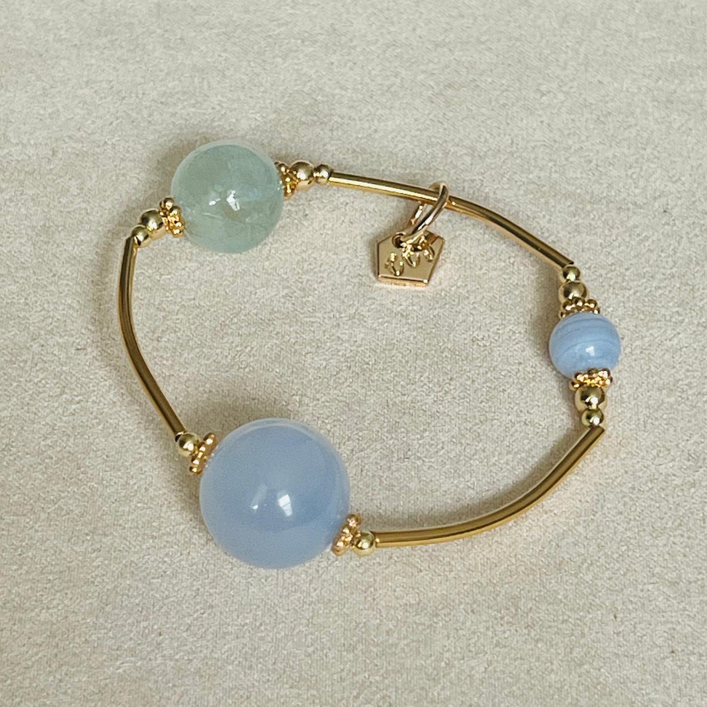 Blue Beryl, Blue Chalcedony & Blue Lace Agate Juicy La Grace Bracelet