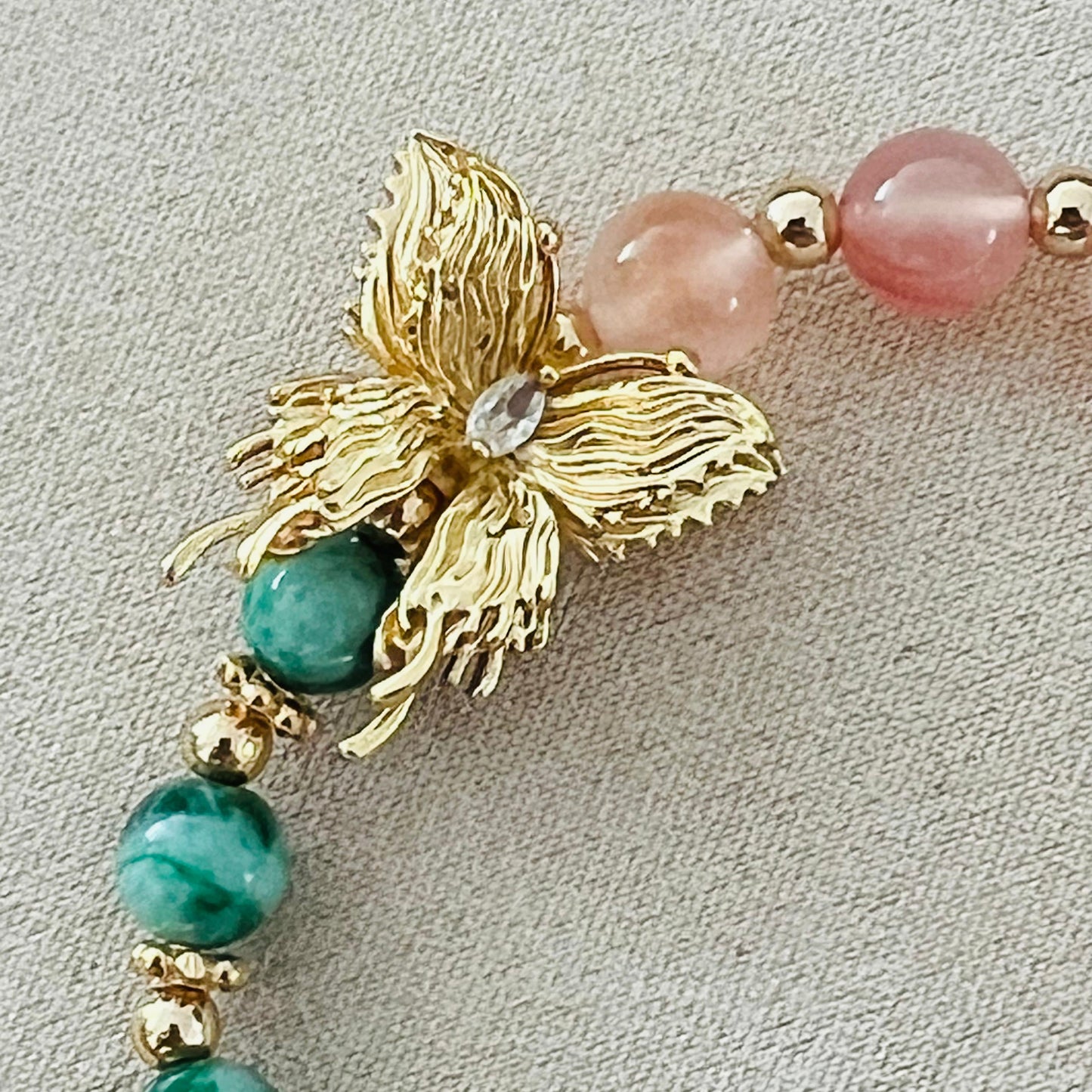 Jade & Yan Yuan Agate Butterfly Baby Bracelet
