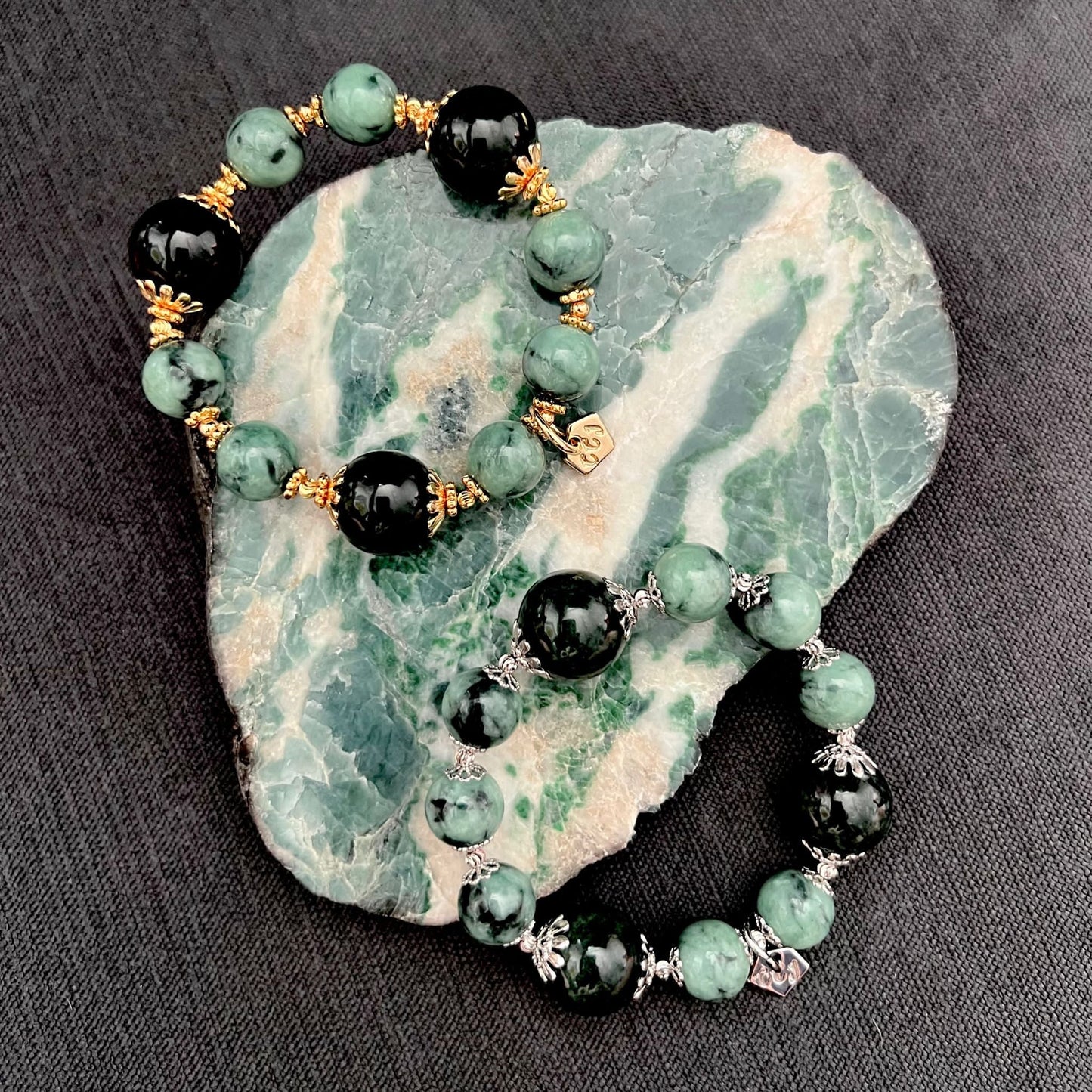 Watercolor Jade Bracelet GHW