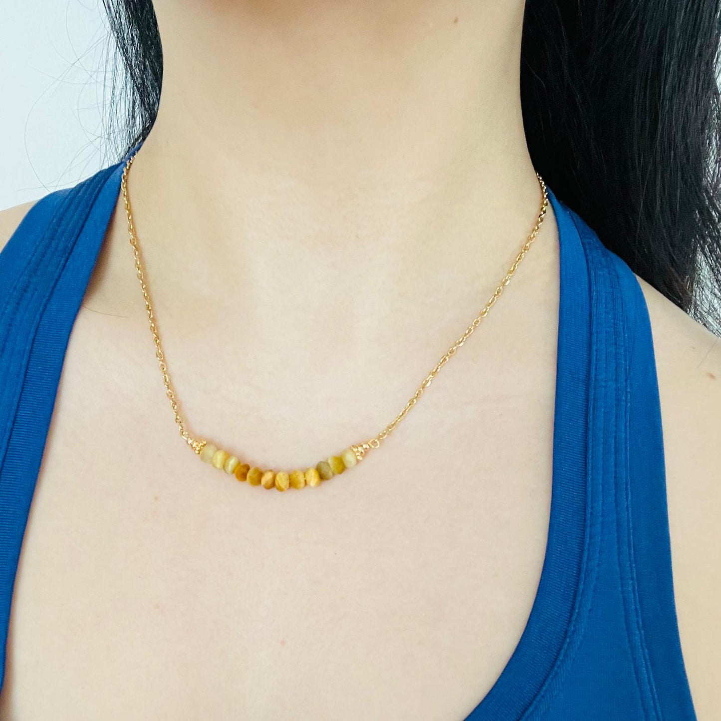Honey Tigereye Moon Necklace