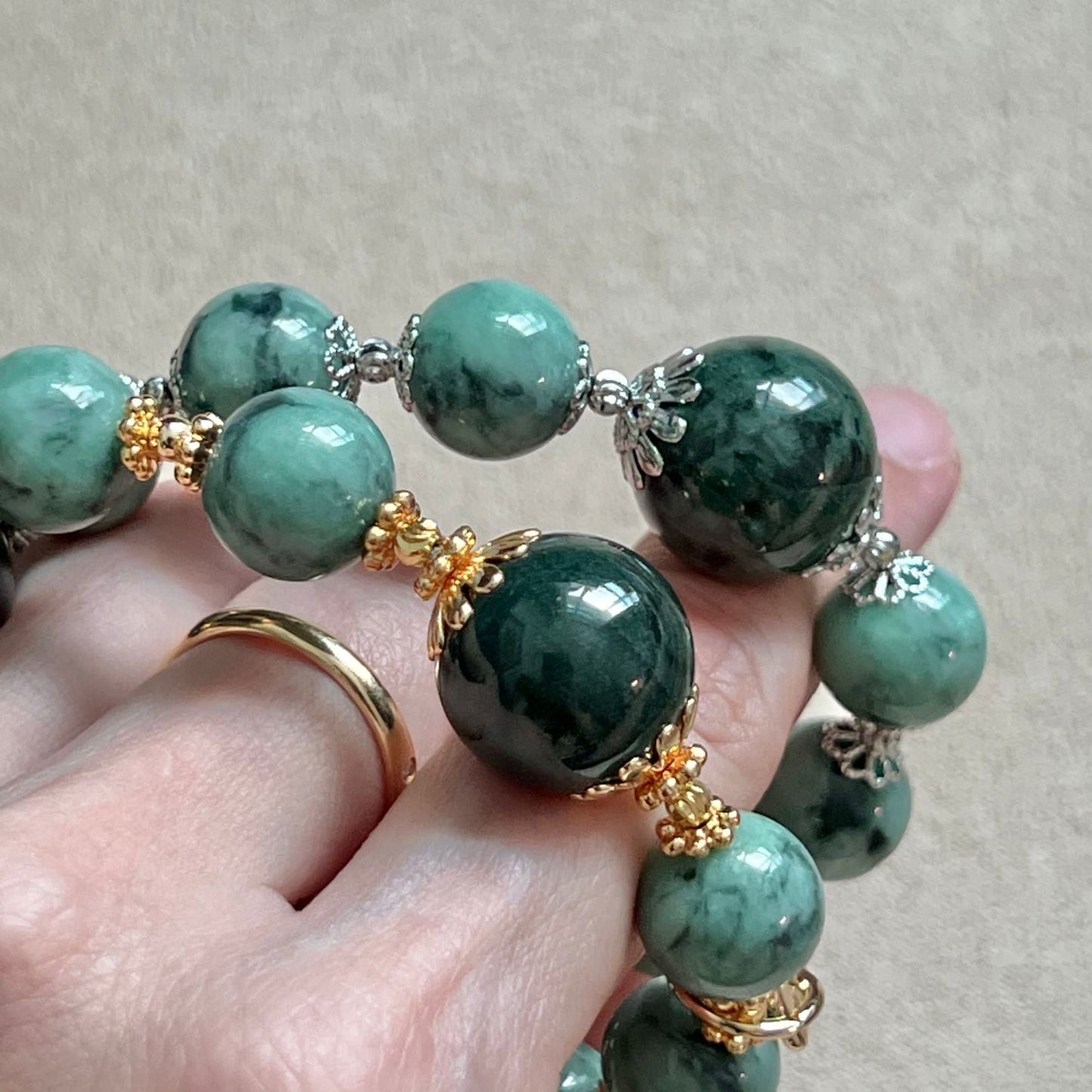 Watercolor Jade Bracelet GHW