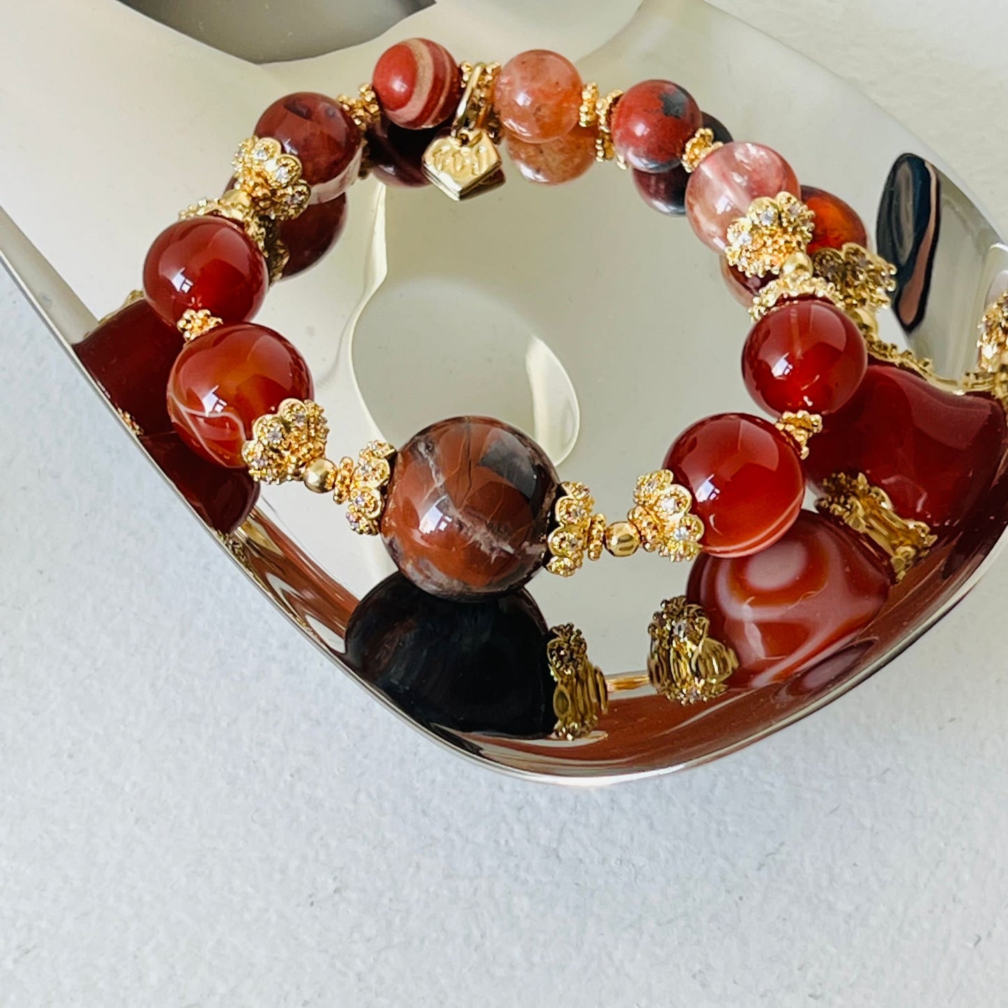 Petrified Wood Red Supreme Bracelet