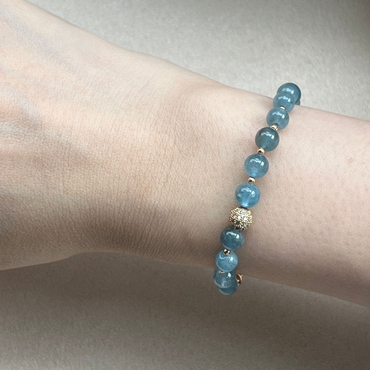 Awesome Aquamarine Delicate Diadem Bracelet