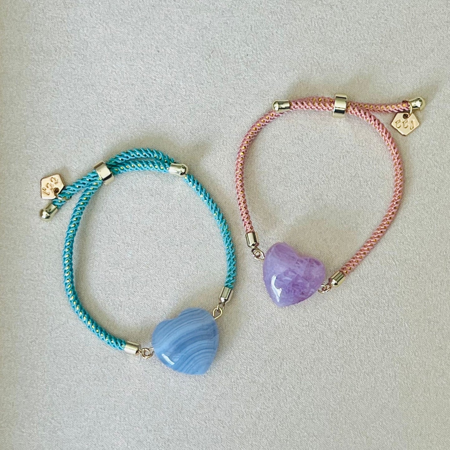 Lilac Kunzite Heart Girl Bracelet