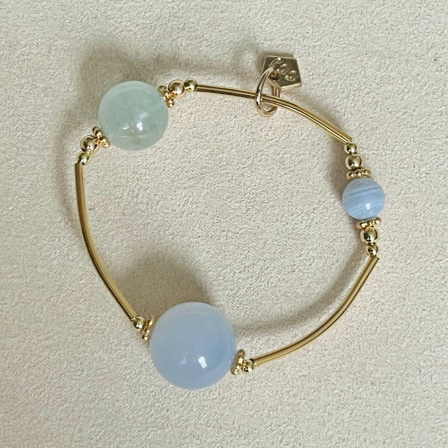 Blue Beryl, Blue Chalcedony & Blue Lace Agate Juicy La Grace Bracelet