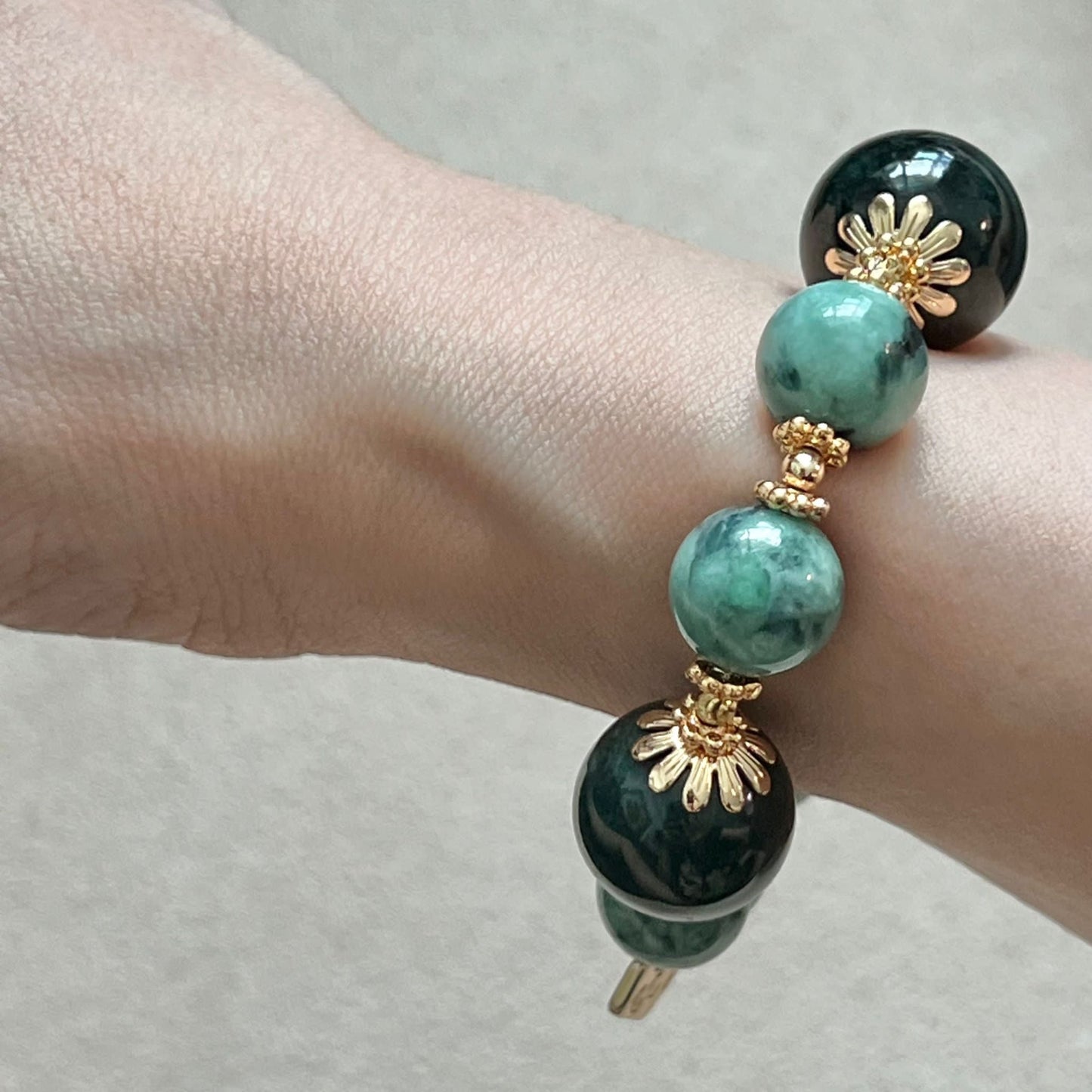 Watercolor Jade Bracelet GHW