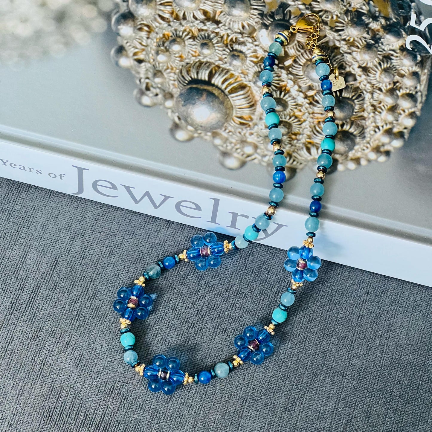 Blessing Blue Flower Necklace