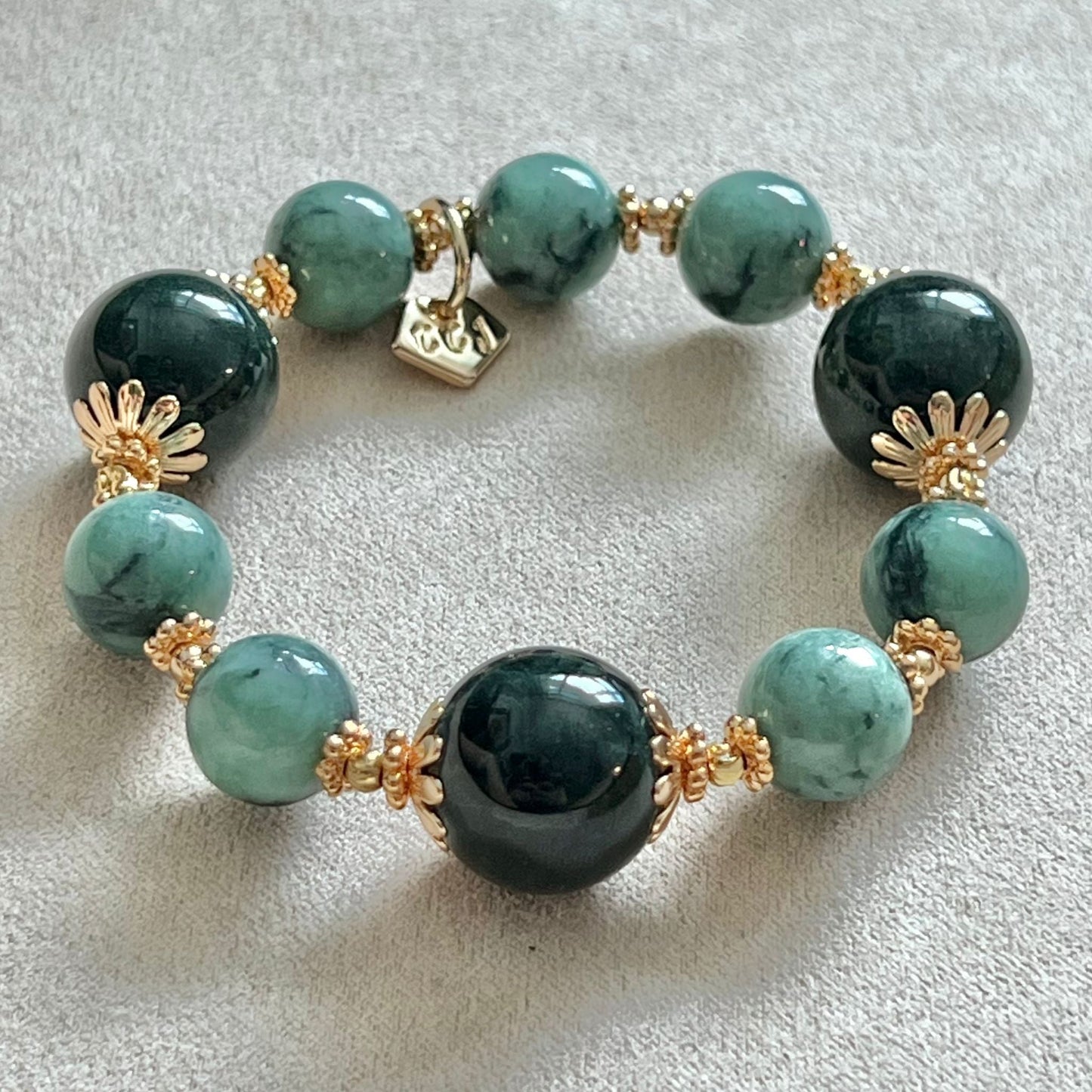 Watercolor Jade Bracelet GHW