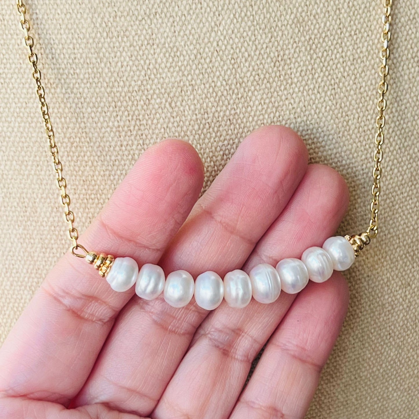 Baroque Pearl Moon Necklace