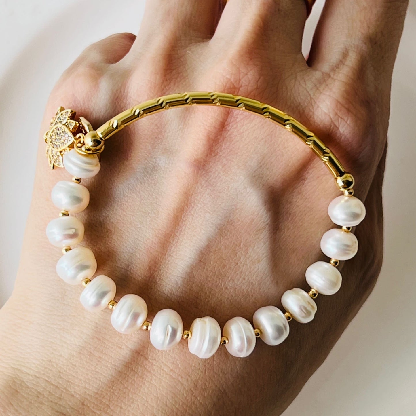 Baby White Pearl Diadem Bracelet