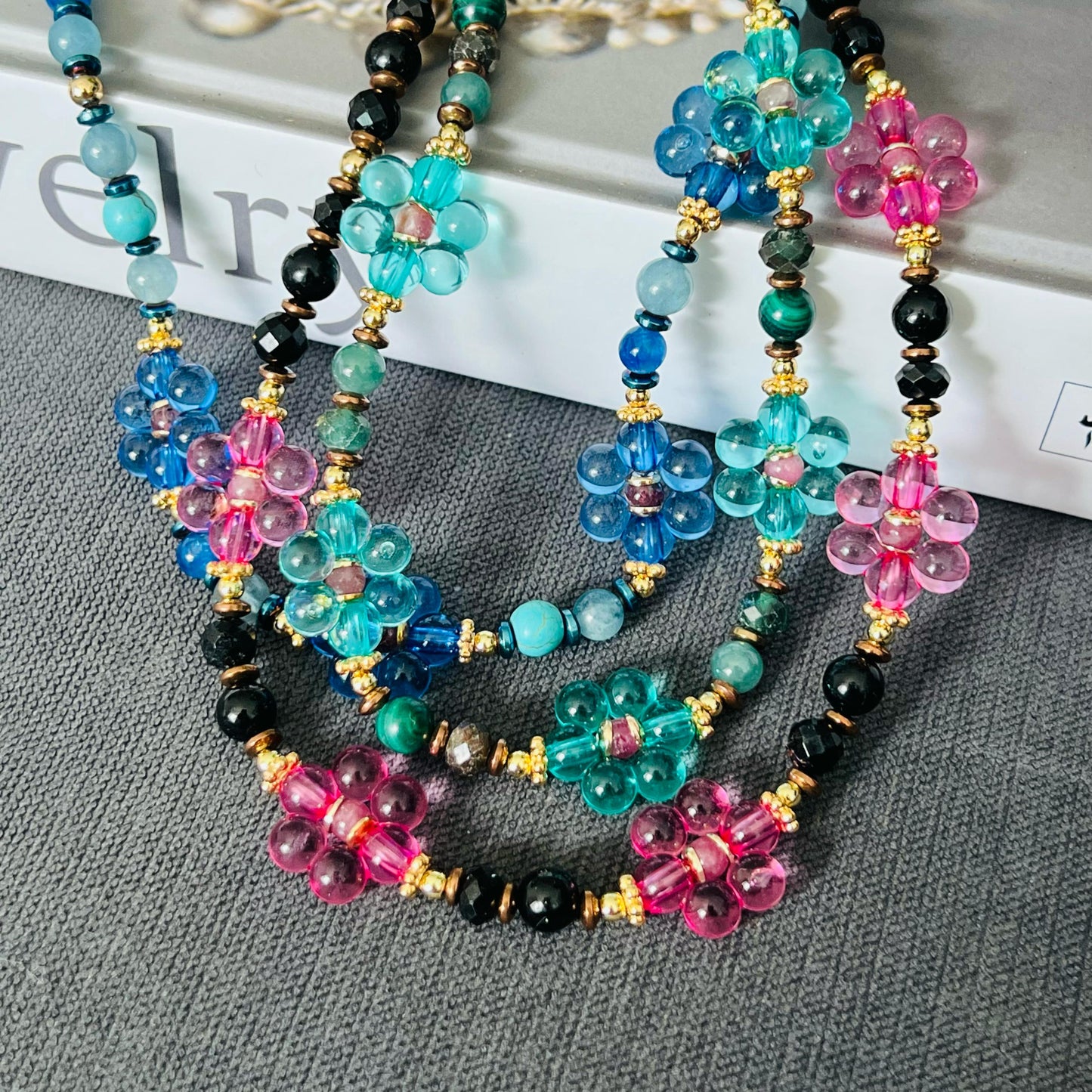 Blessing Blue Flower Necklace