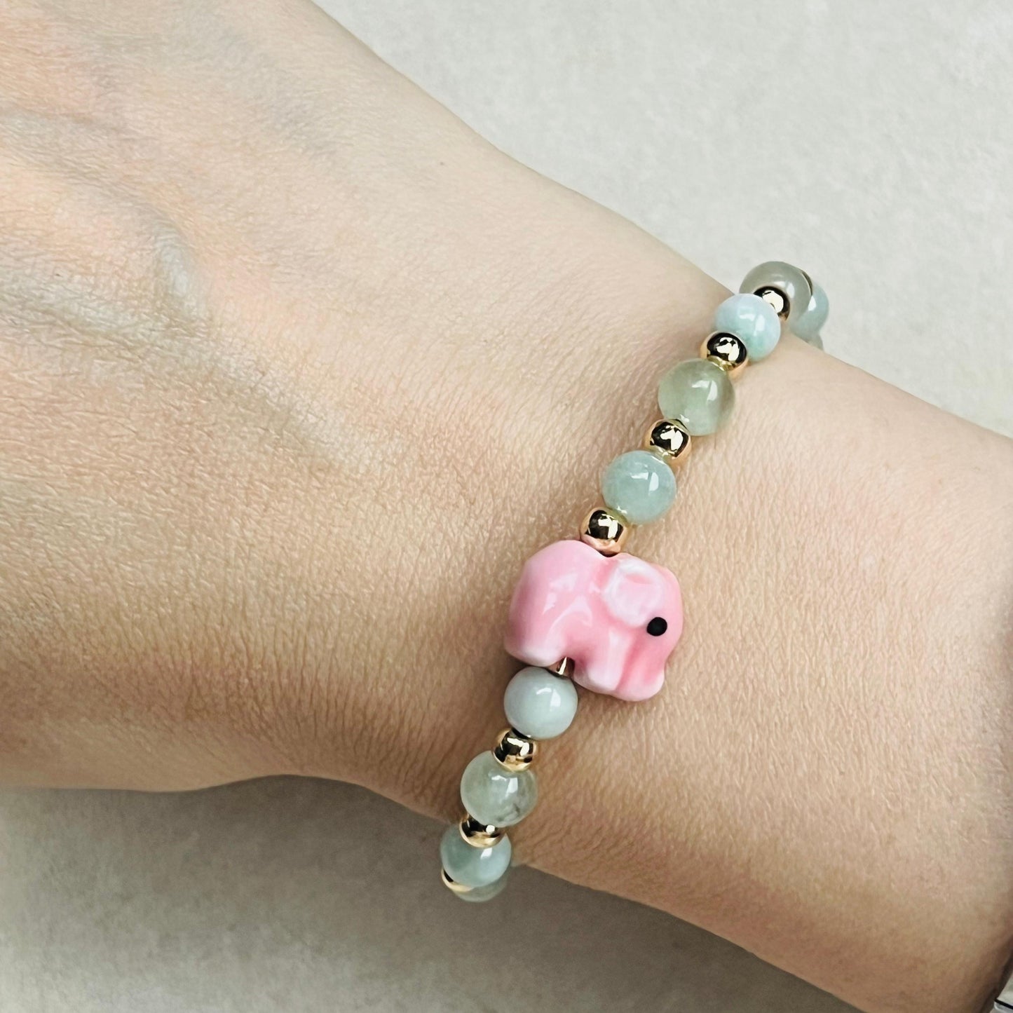 Jade & Green Beryl Cuddlies Bracelet