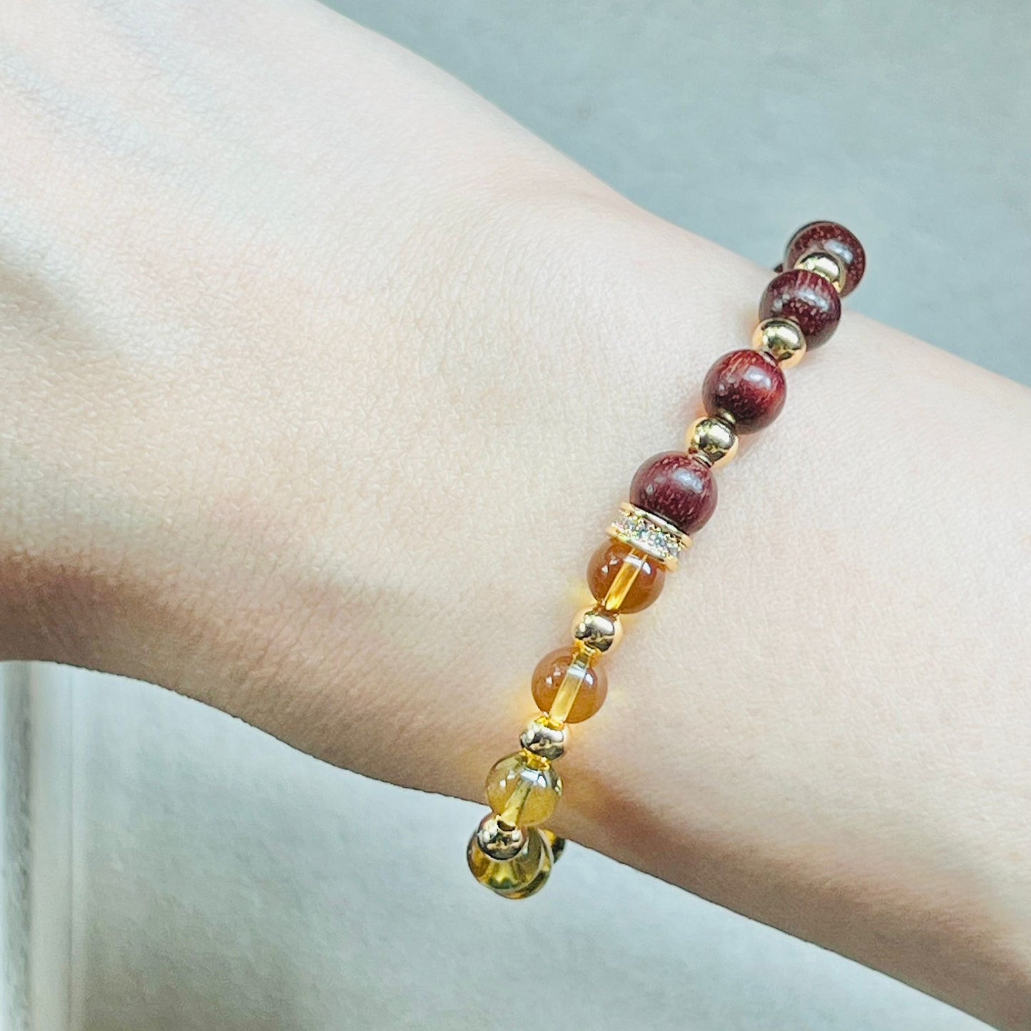 Blue Amber & Sandalwood Baby Bracelet