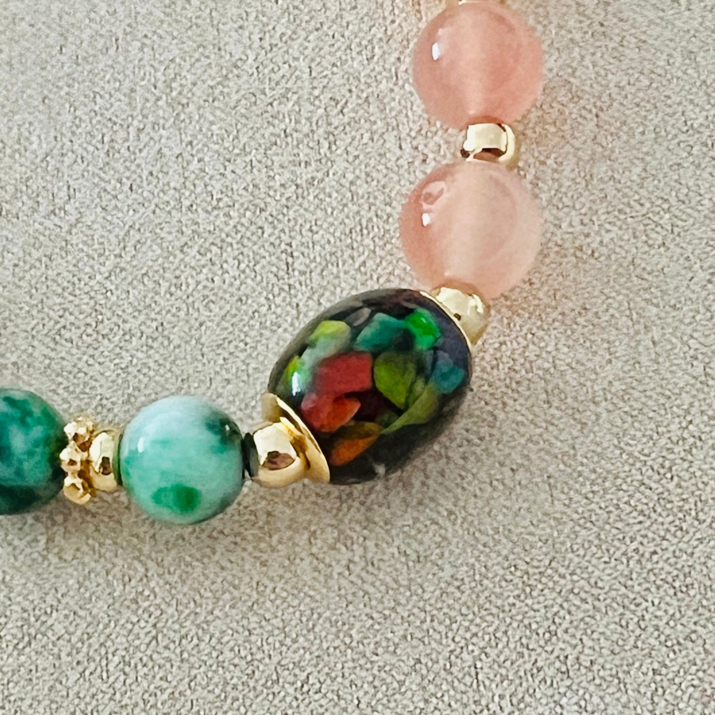 Ammonite, Yan Yuan Agate & Jade Baby Bracelet