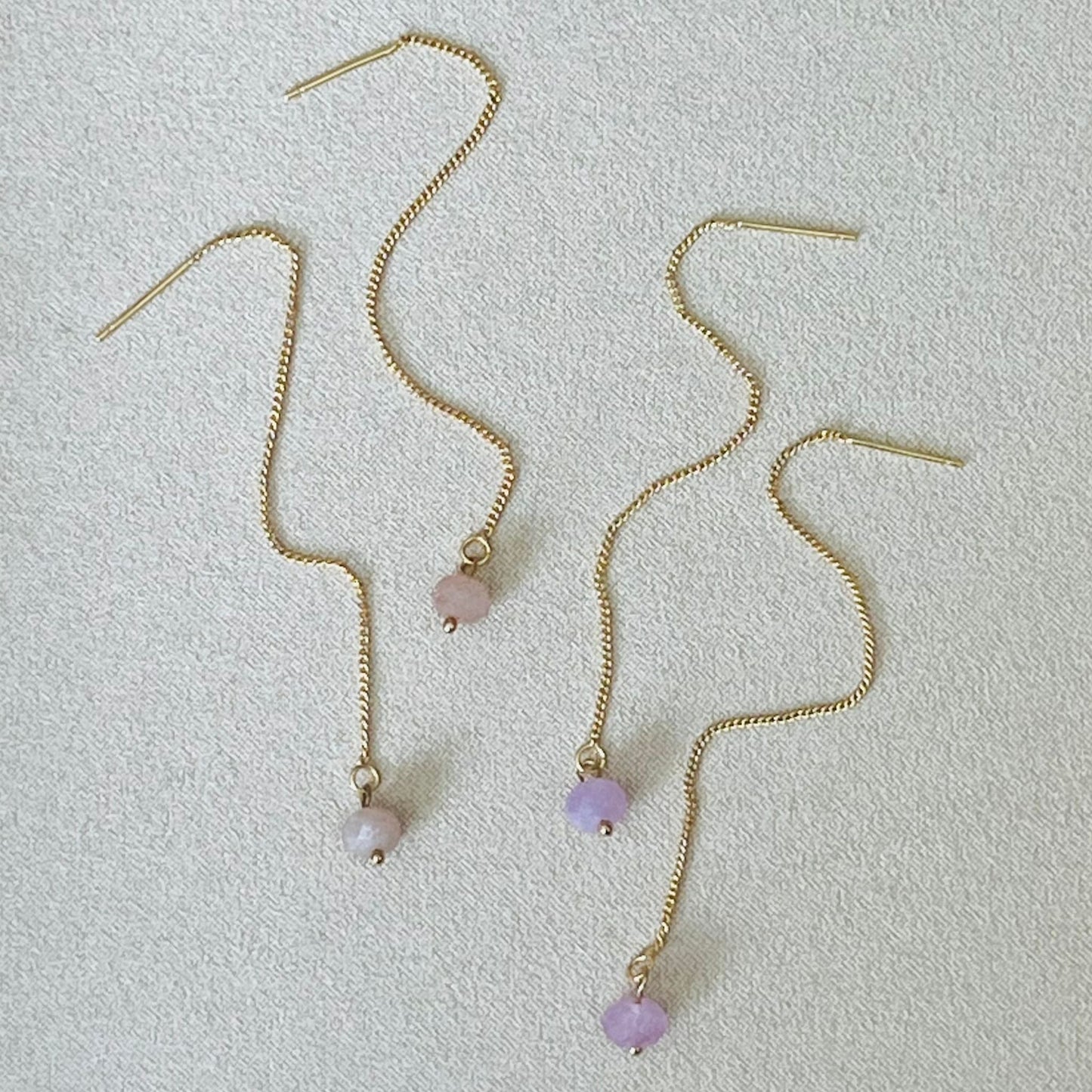 Amethyst Thread Earrings